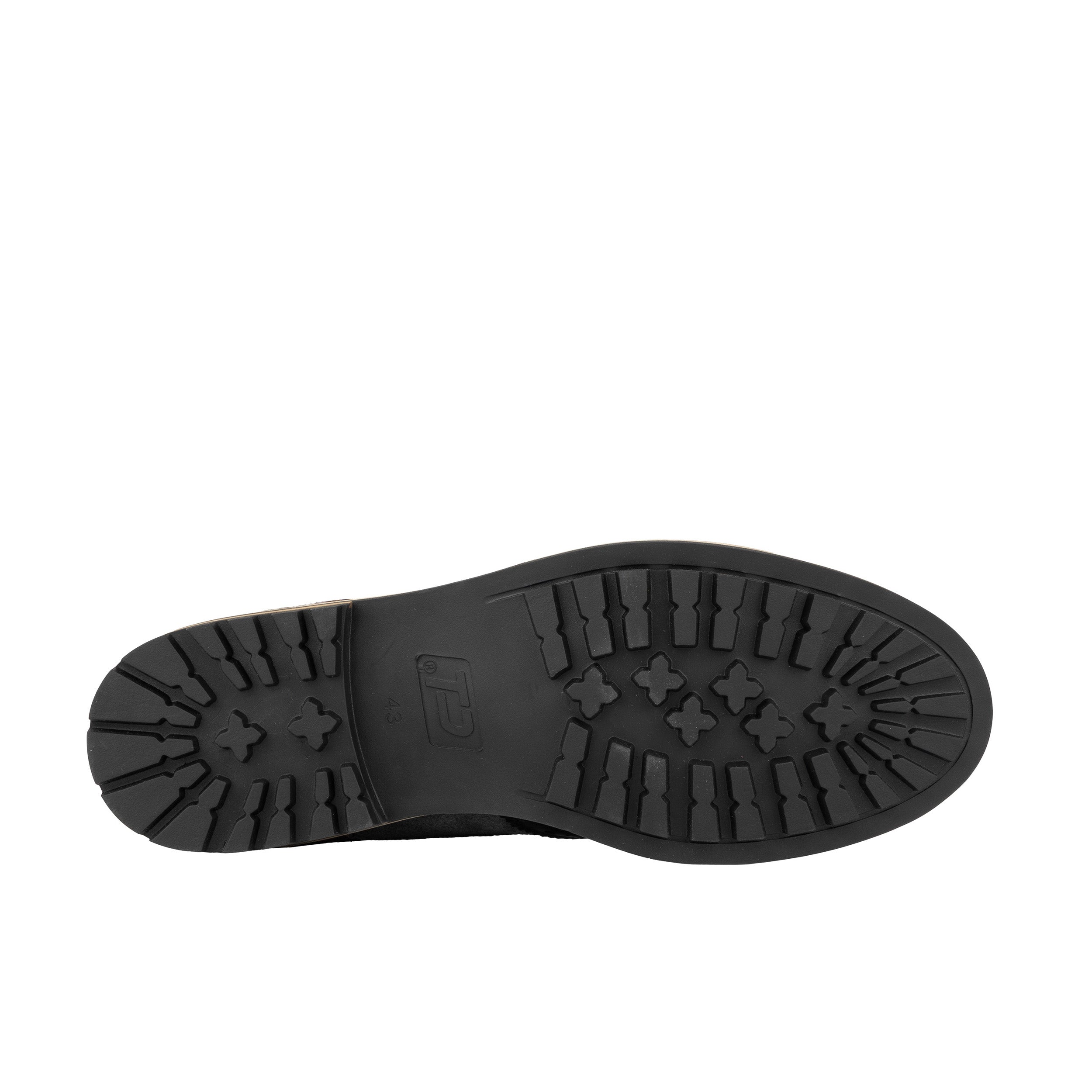 Ashford - Black & Grey & Navy - Tri‑tone leather lace‑up with suede accents