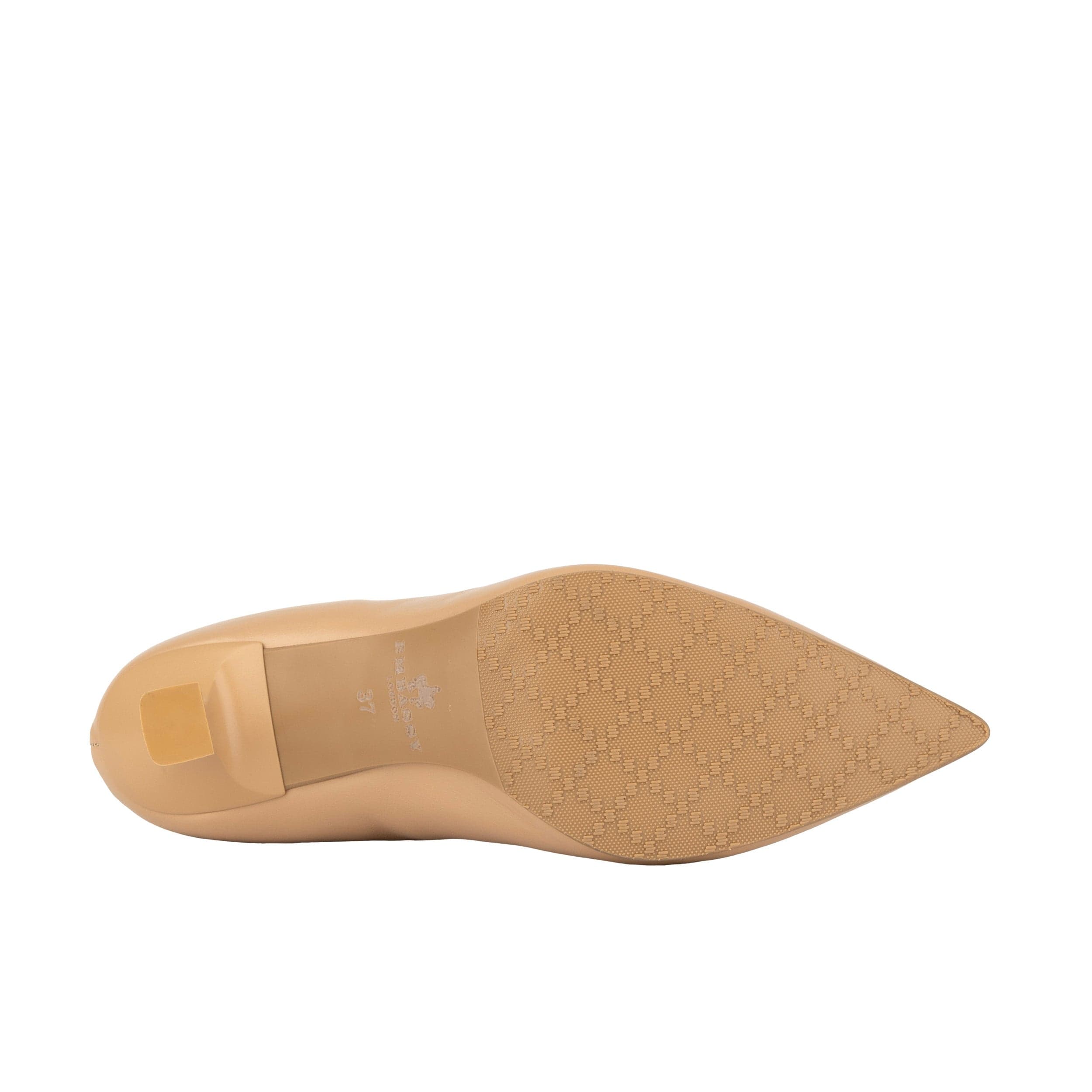 Regent - Cream - Women's Leather Ankle Boot with kitten heel