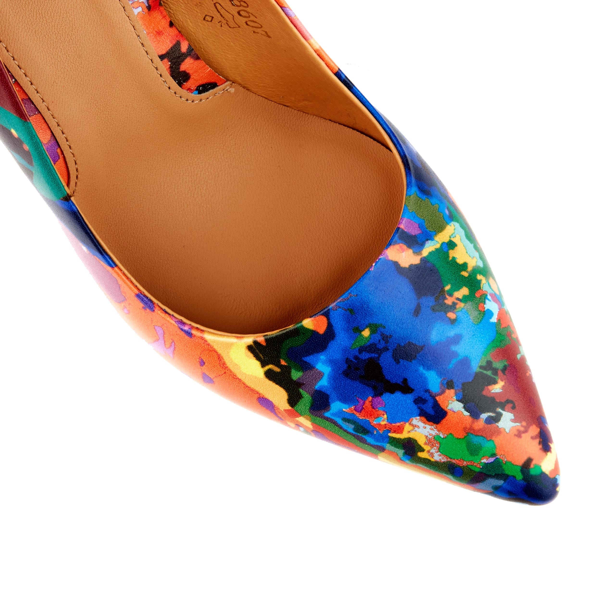 Emily - Summer Colours - Women's pointy 4 inch multicolour leather pump