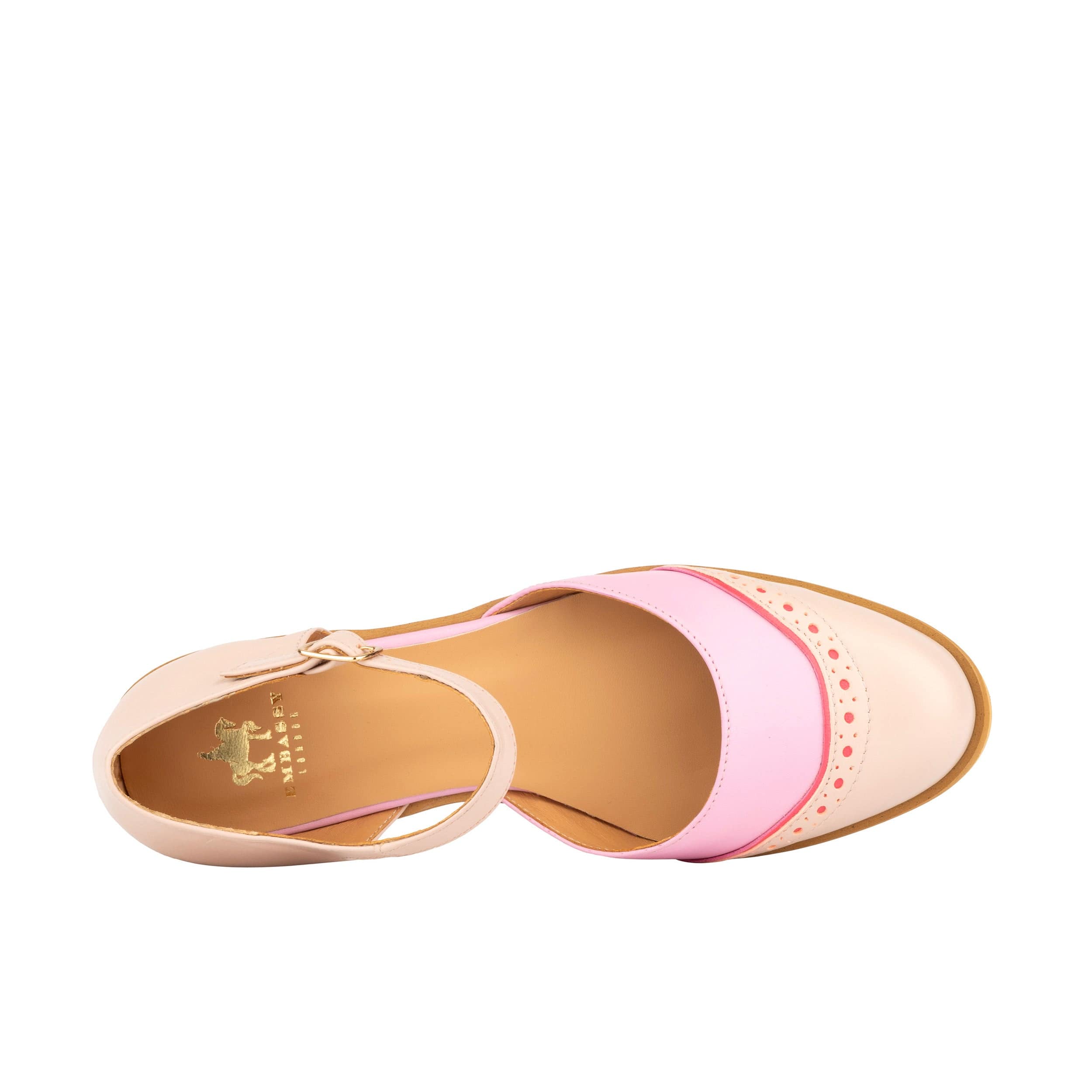 Gigot - Pink & Pastel - Women's round toe and closed heel sandal in pastel leather