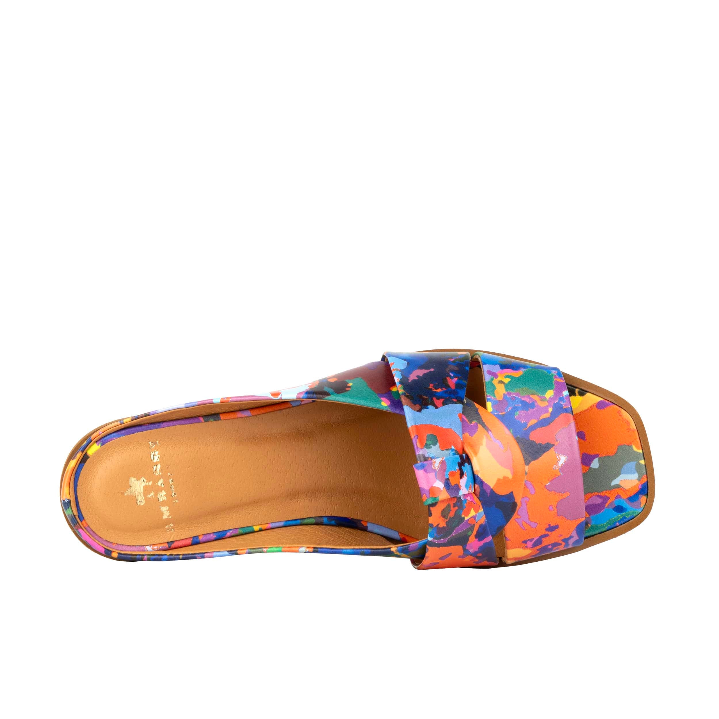 Muse - Summer Colours - Women's Leather Interwoven Slide Sandals