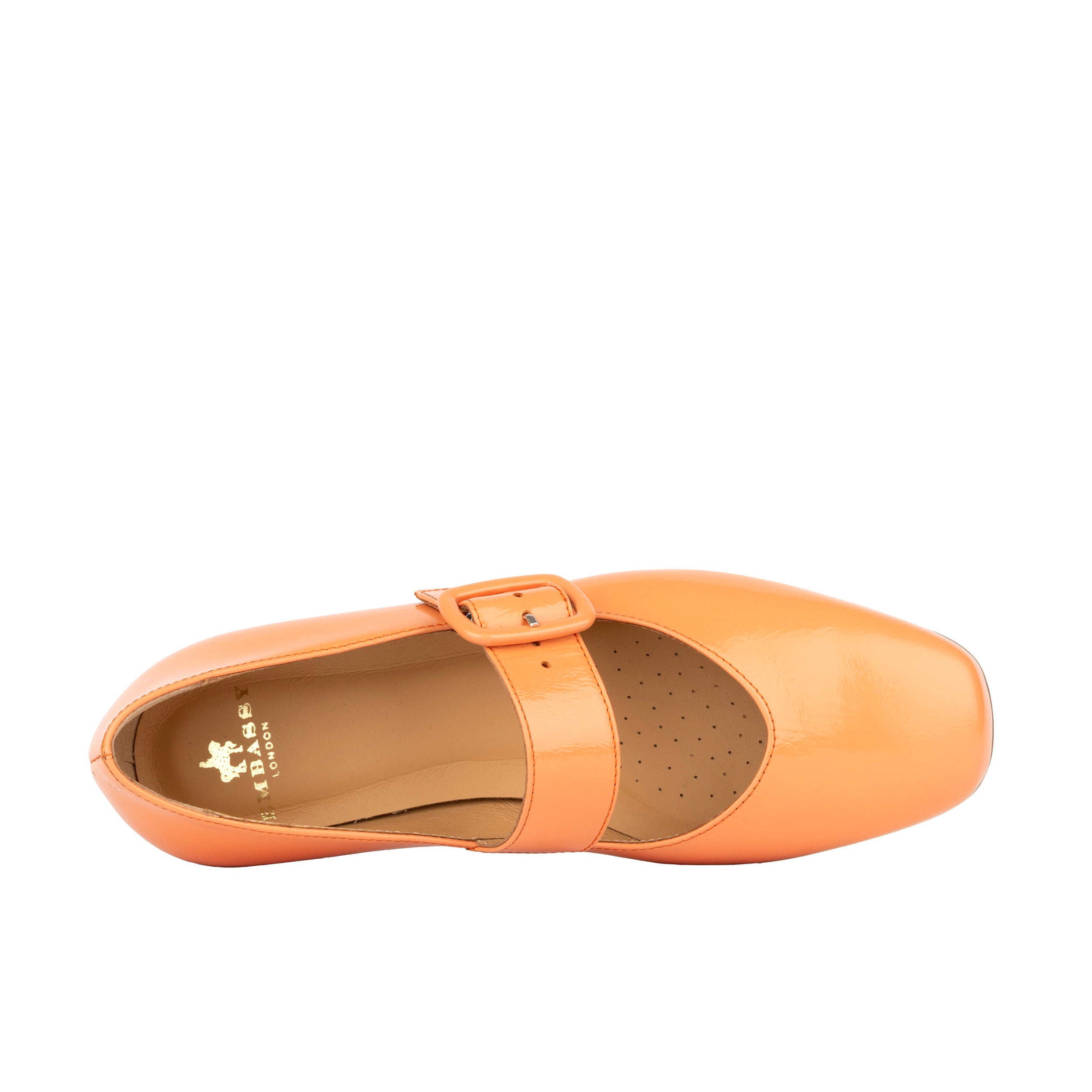 Bliss - Coral & Rose - Women's block heel square toe patent leather Mary-Jane