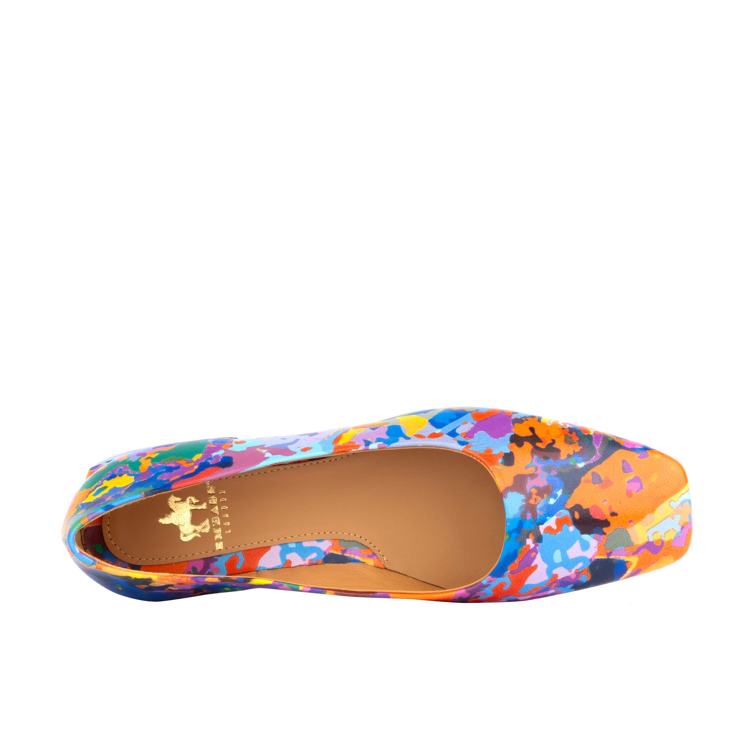 Ballerina - Summer Colours - Women's low heel leather ballet flat