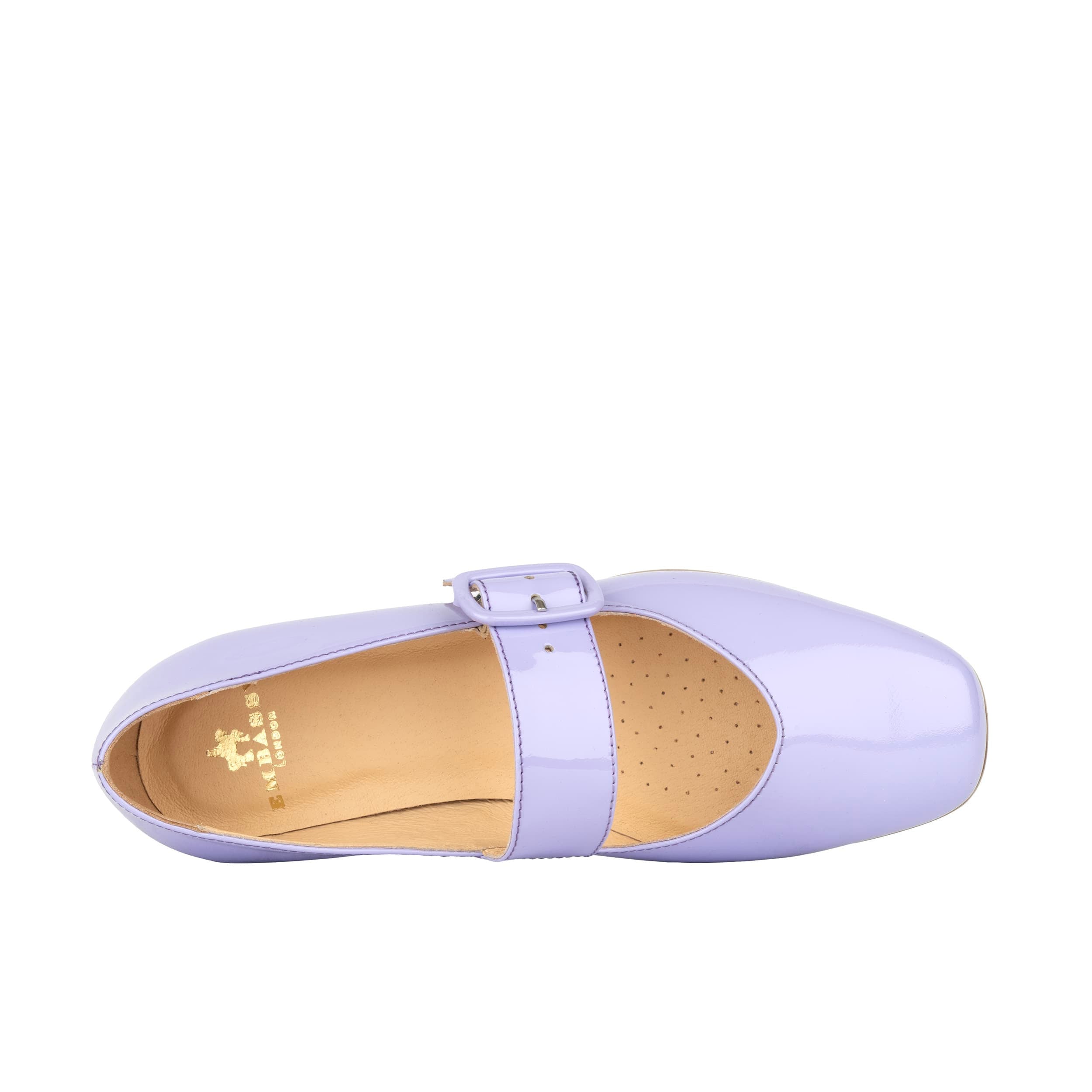 Bliss - Lavender & Rose - Women's block heel square toe patent leather Mary-Jane