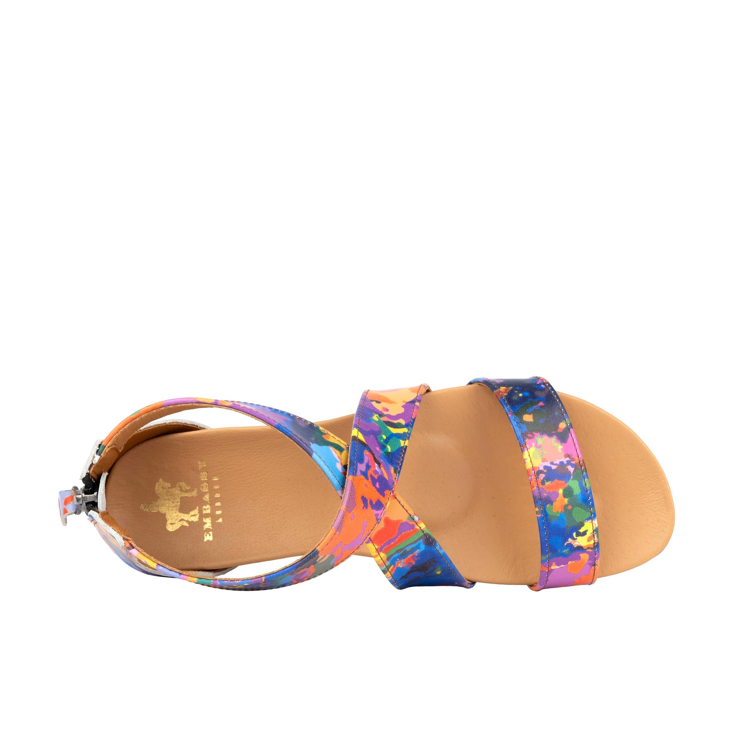 Isabella - Summer Colours - Women's cross strap sandal with covered heel