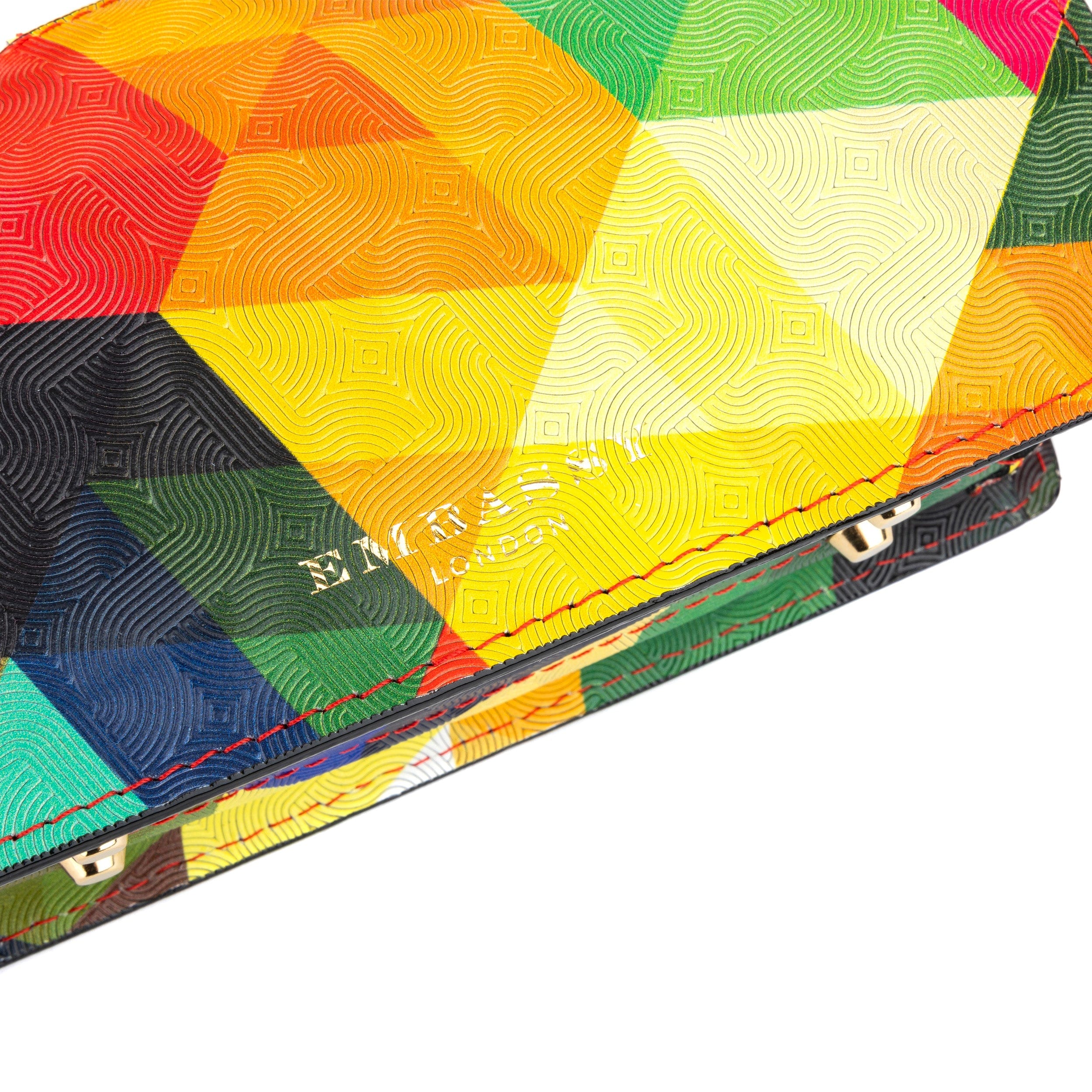 Gazelle Mini - Retro - Mini structured bag in colourful genuine leather and key