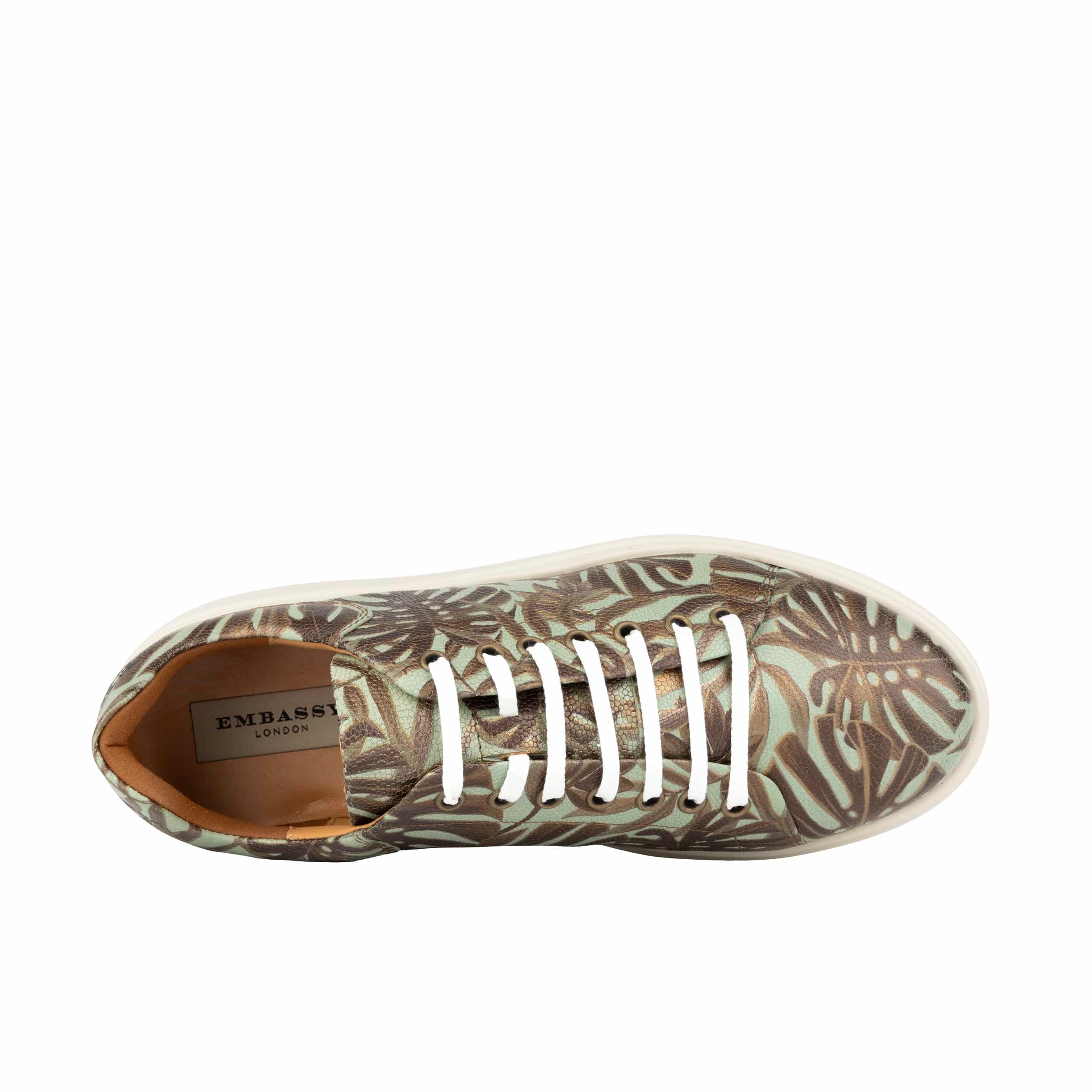 Sun City - Mint & Jungle - Men's Leather Trainer