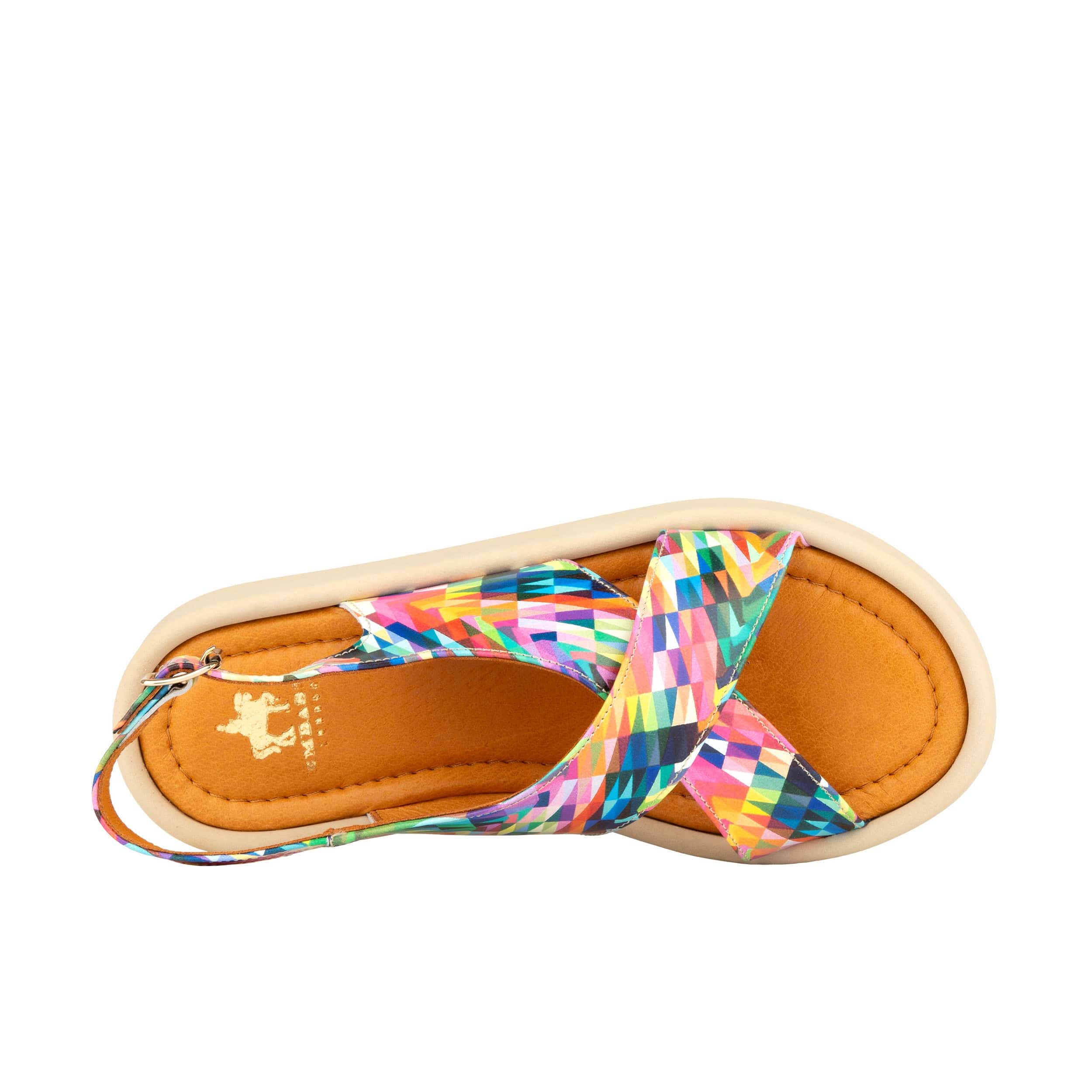 Skye - Fiesta - Women's leather platform sandal with buckle strap
