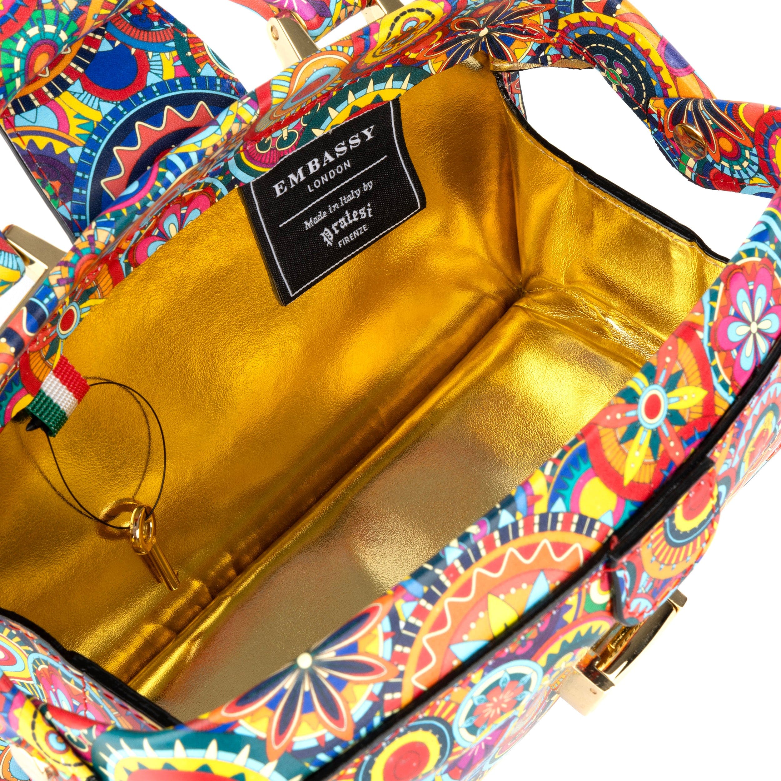 Gazelle Mini - Signature Print - Women's mini bowling bag with handle and strap