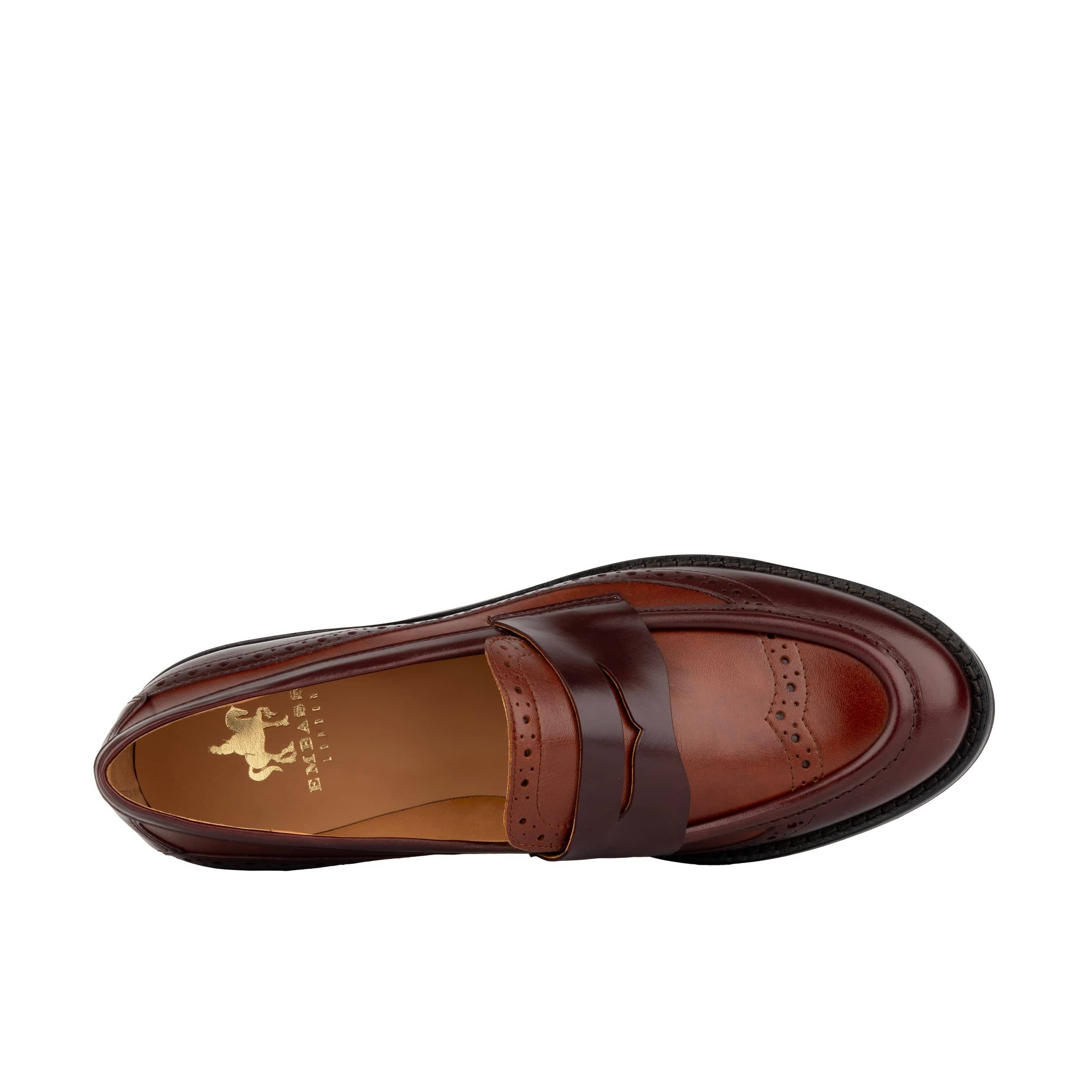 Angelina - Brown - Women's leather penny loafer