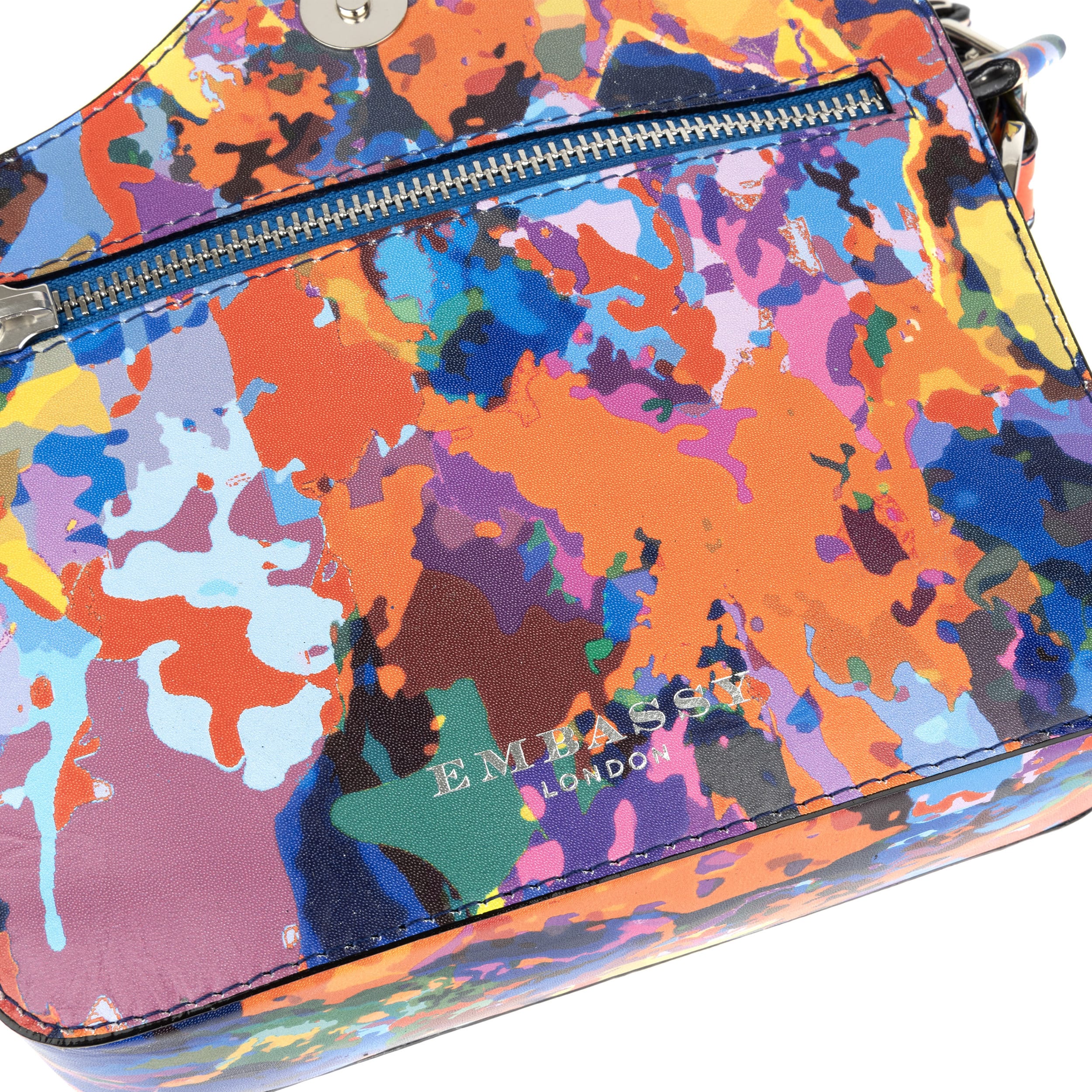 Snapshot - Summer Colours - Camera shaped cross-body bag in Summer Colours pattern leather
