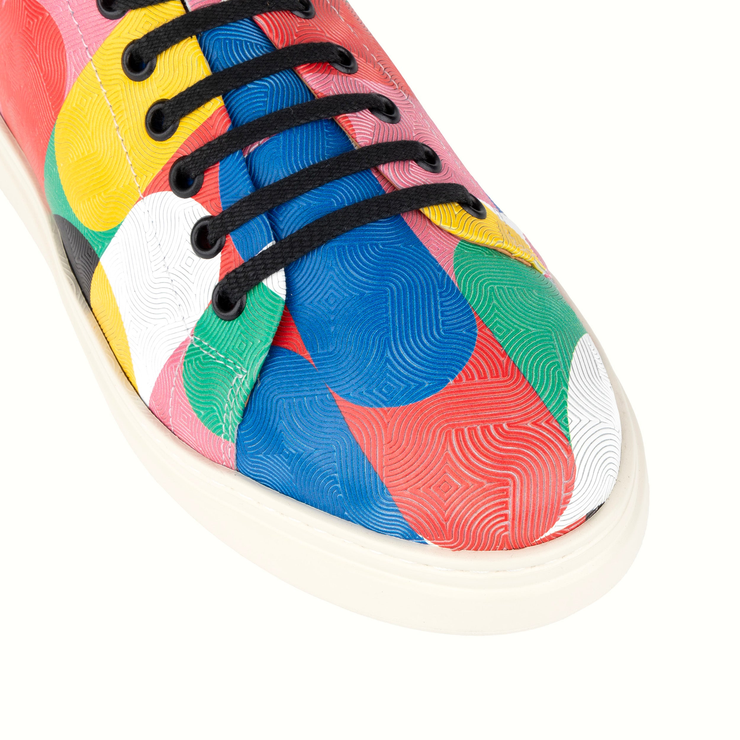 Sun City - Groovy - Men's white sole trainer in eye catching soft leather