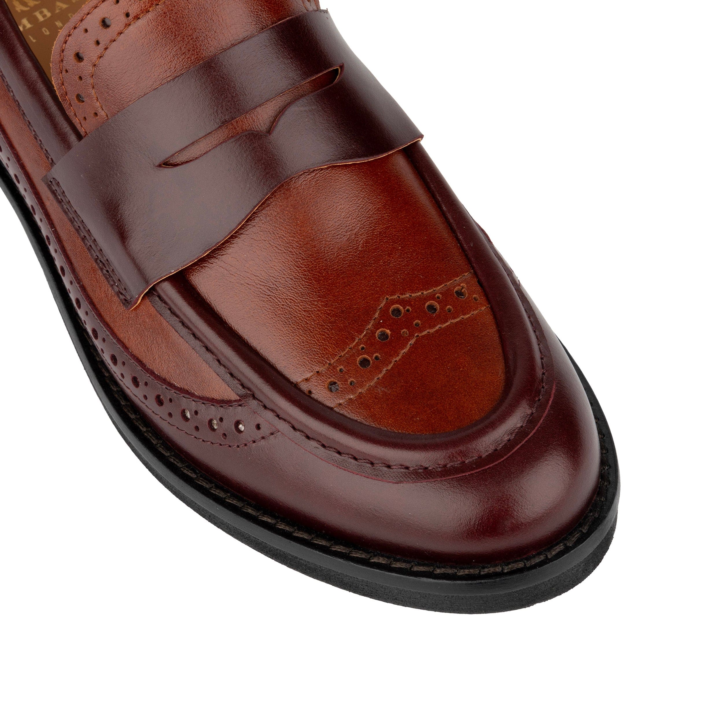Angelina - Brown - Women's leather penny loafer