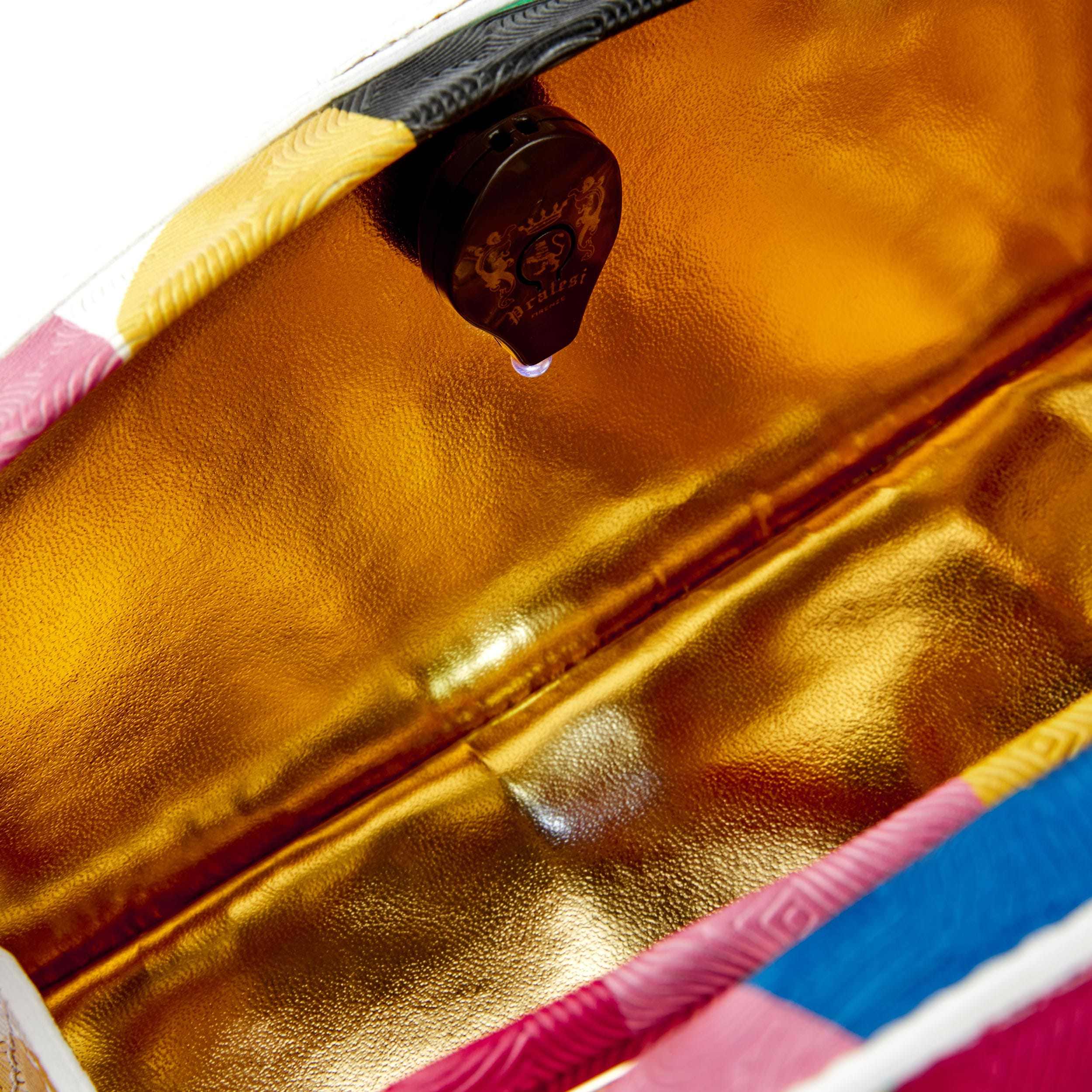 Gazelle Mini - Groovy - Mini leather bag in colourful genuine leather and key lock