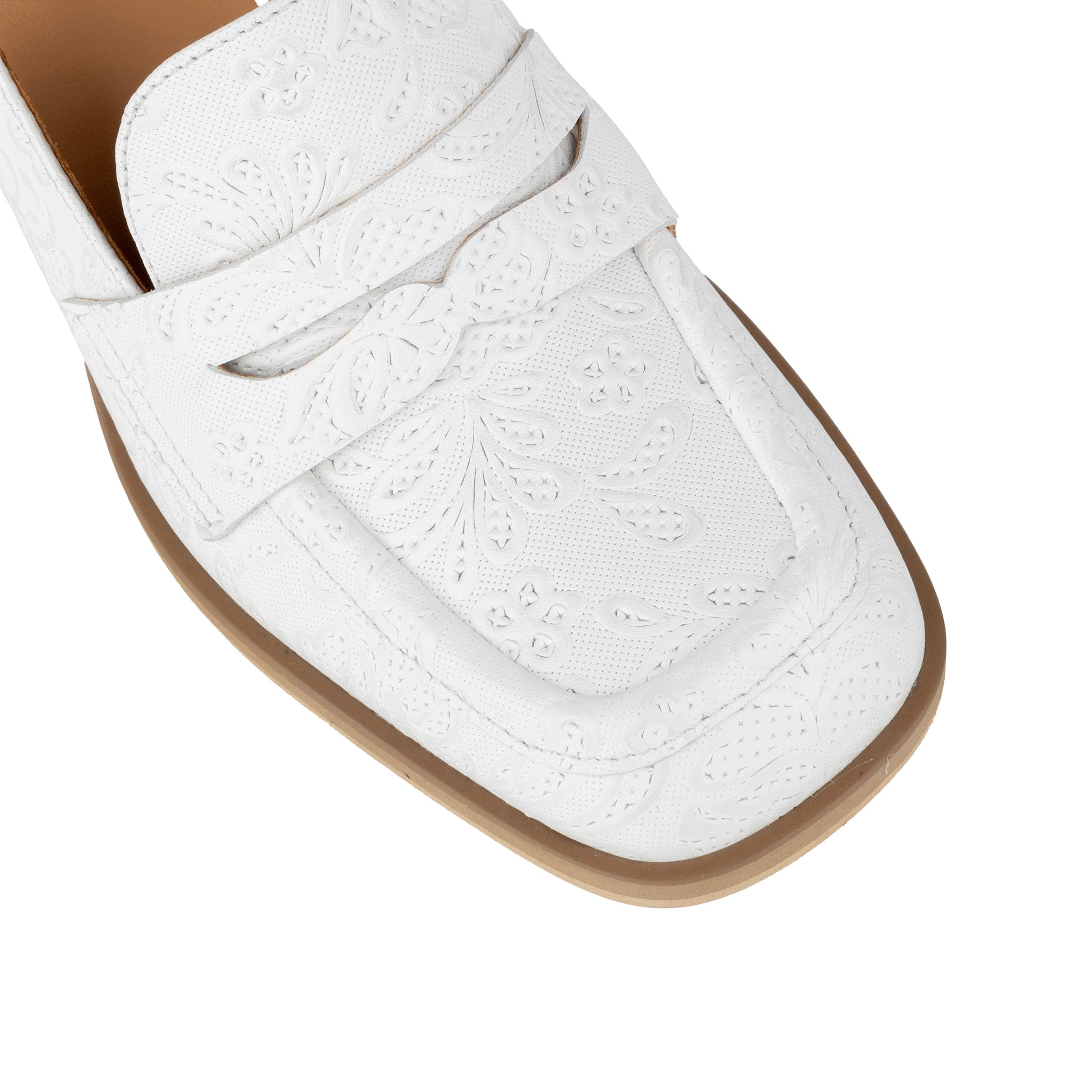 Diana - Wedding White - Women's block heel slingback leather pump