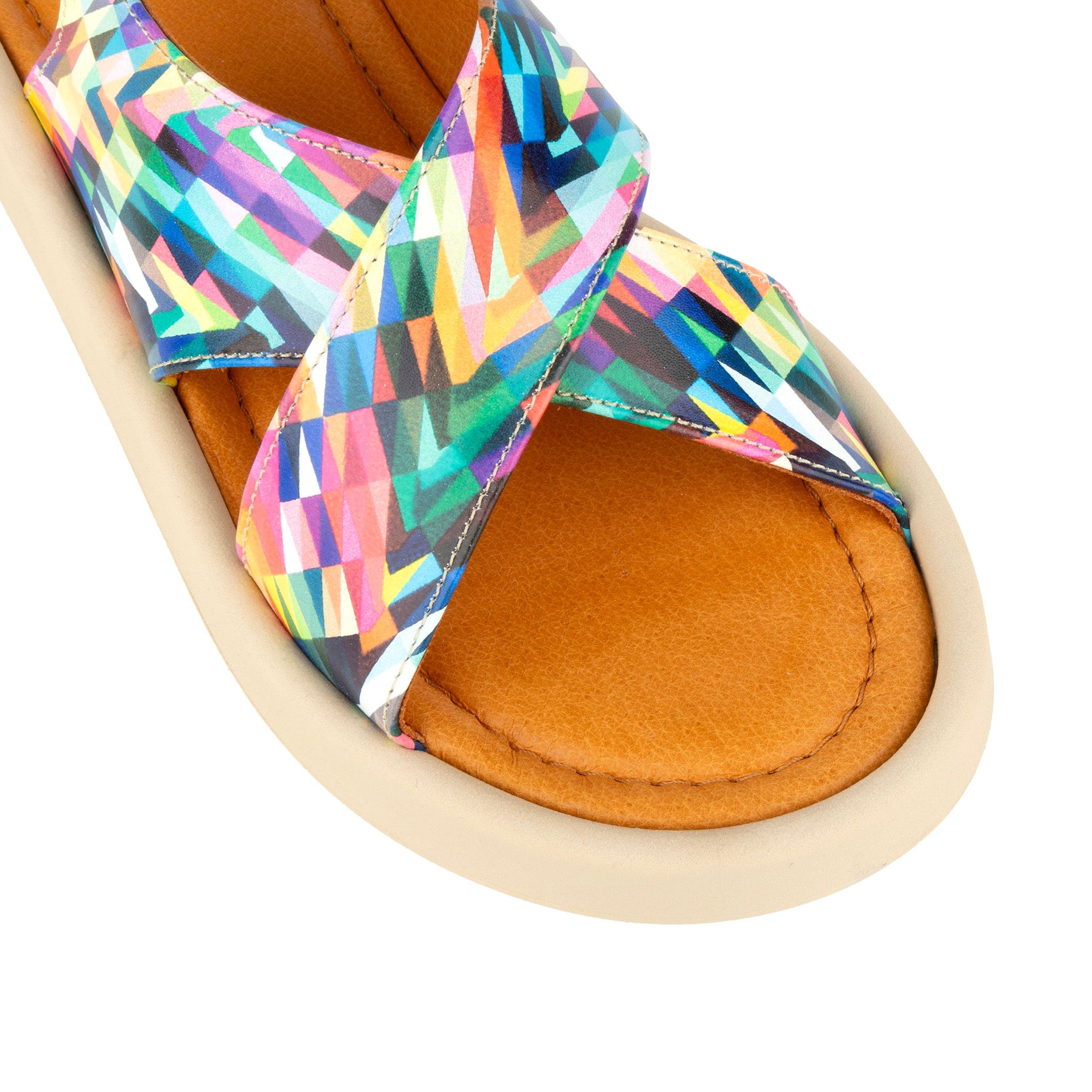 Skye - Fiesta - Women's leather platform sandal with buckle strap