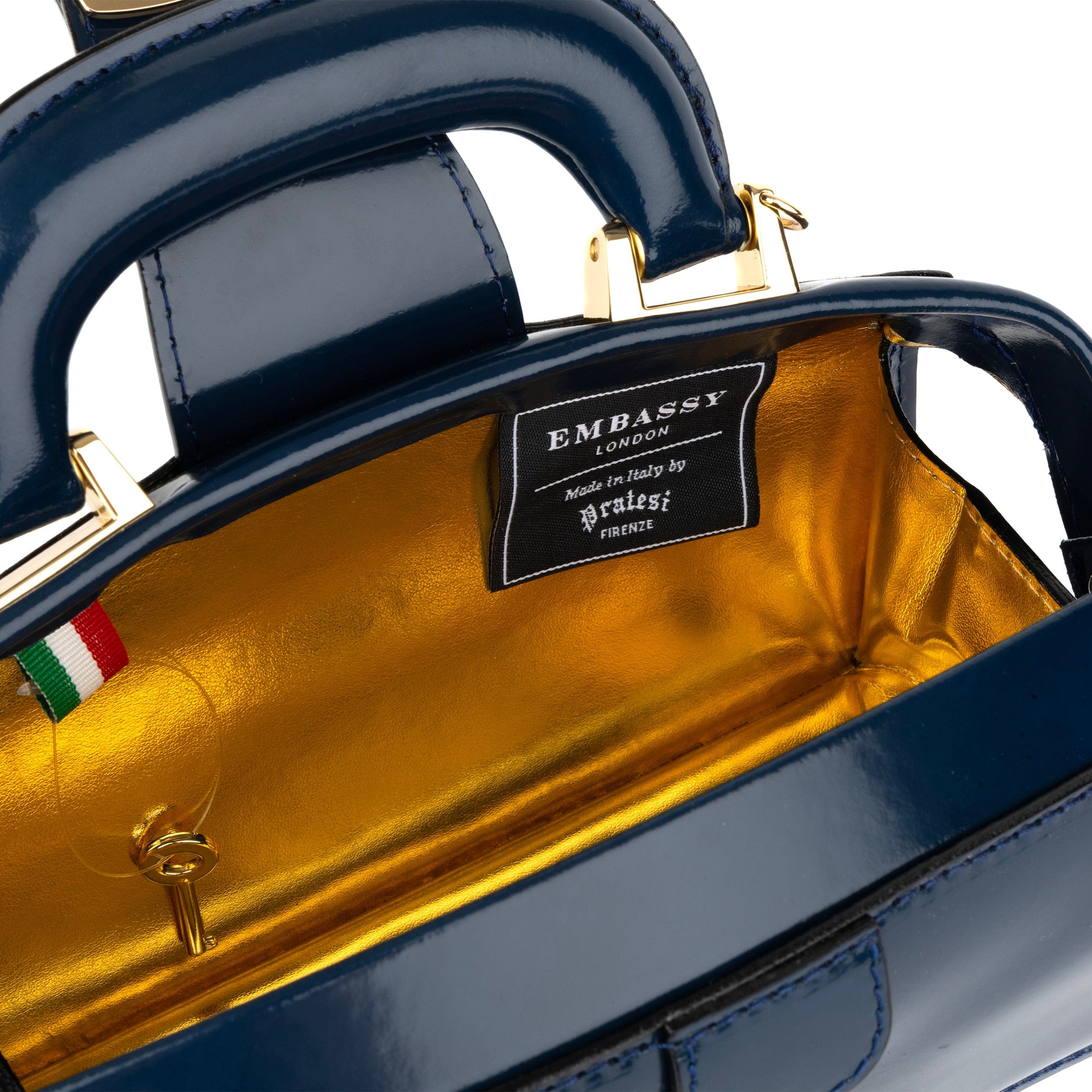 Gazelle Mini - Navy - Women’s mini leather top handle & crossbody bag