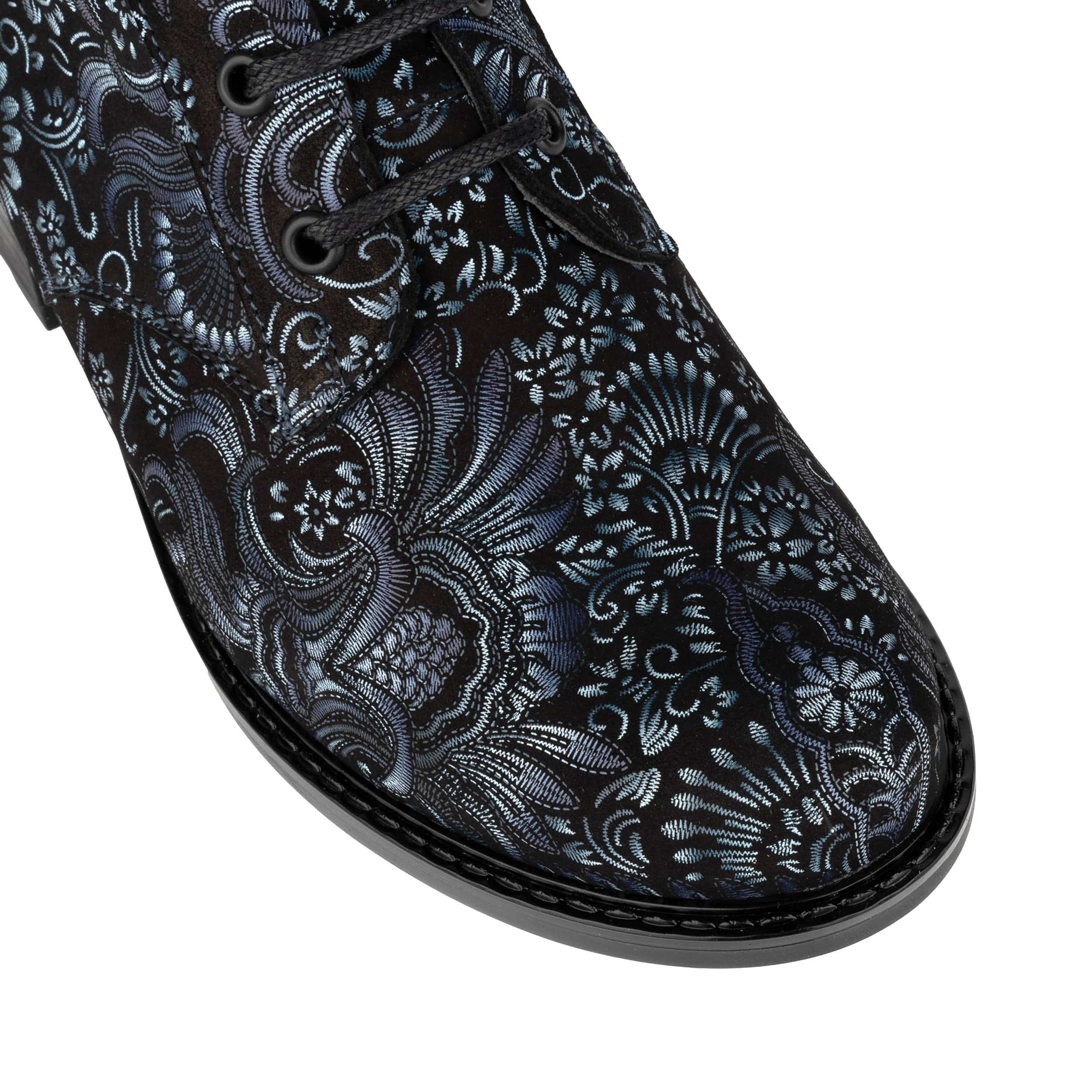 Laviva High - Black & Blue - Women's leather-lined wide fit high ankle boot