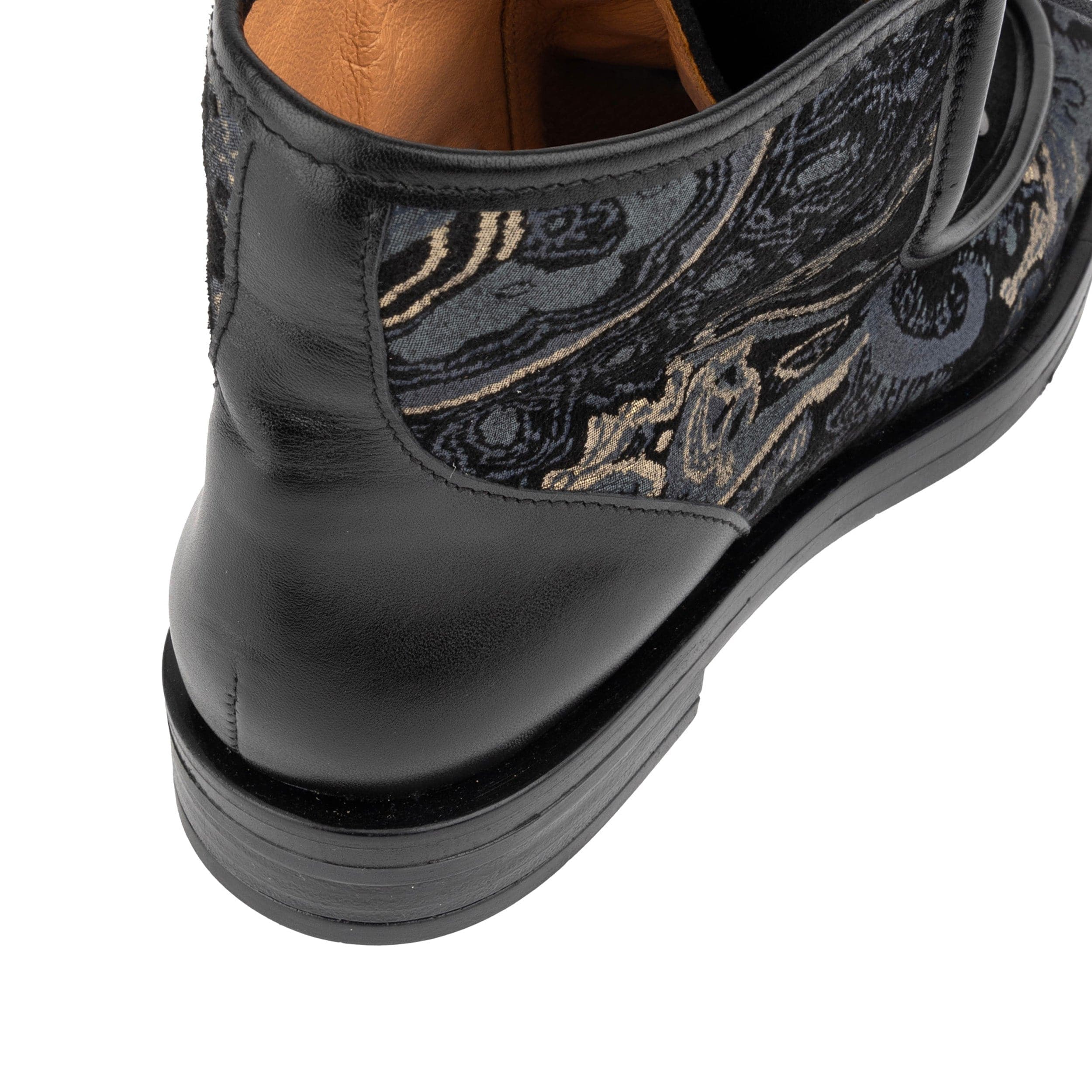 Hedera - Black & Grey & Gold - Women's Suede Alpine Boot