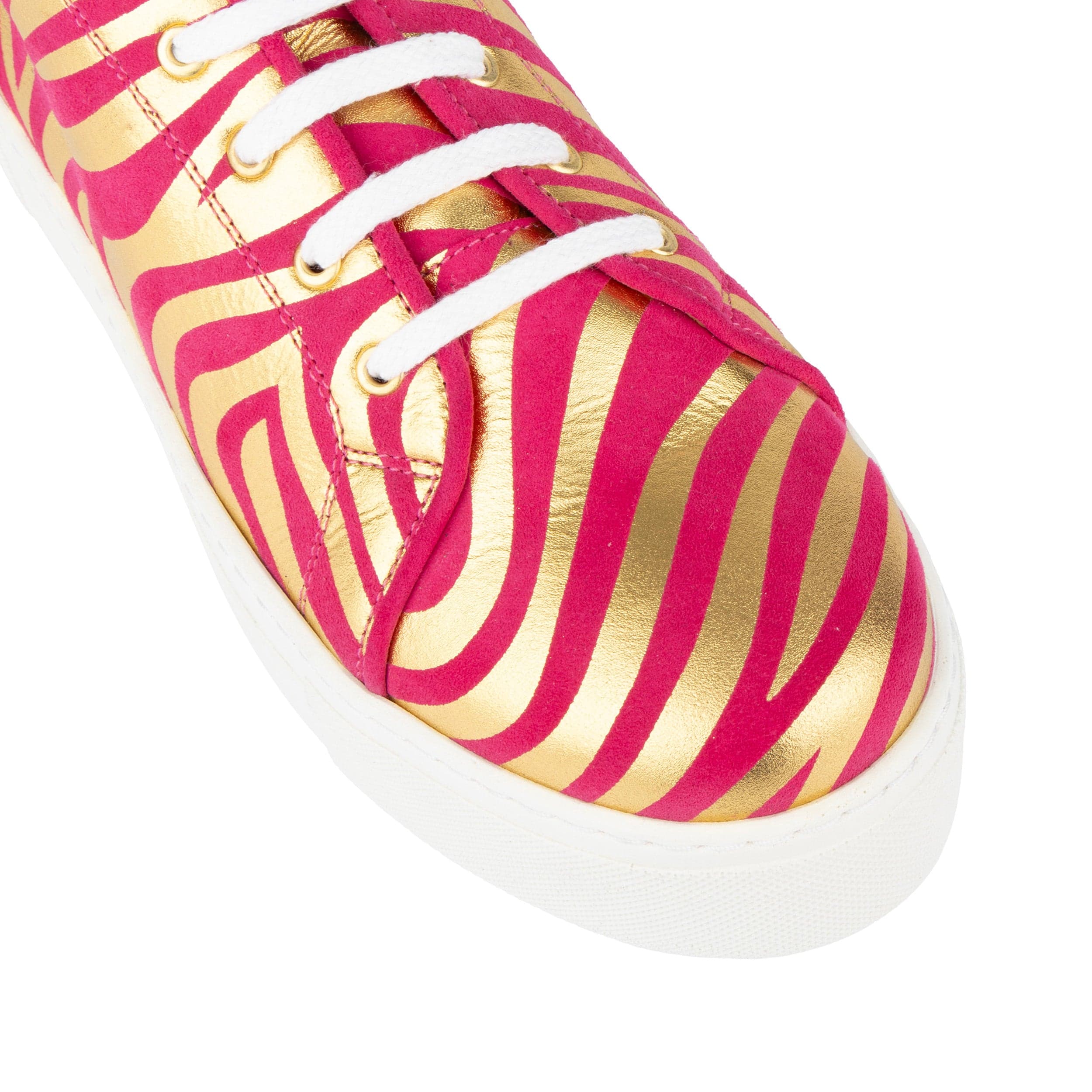 Camila - Pink & Gold - Women’s Chunky Leather Platform Trainer