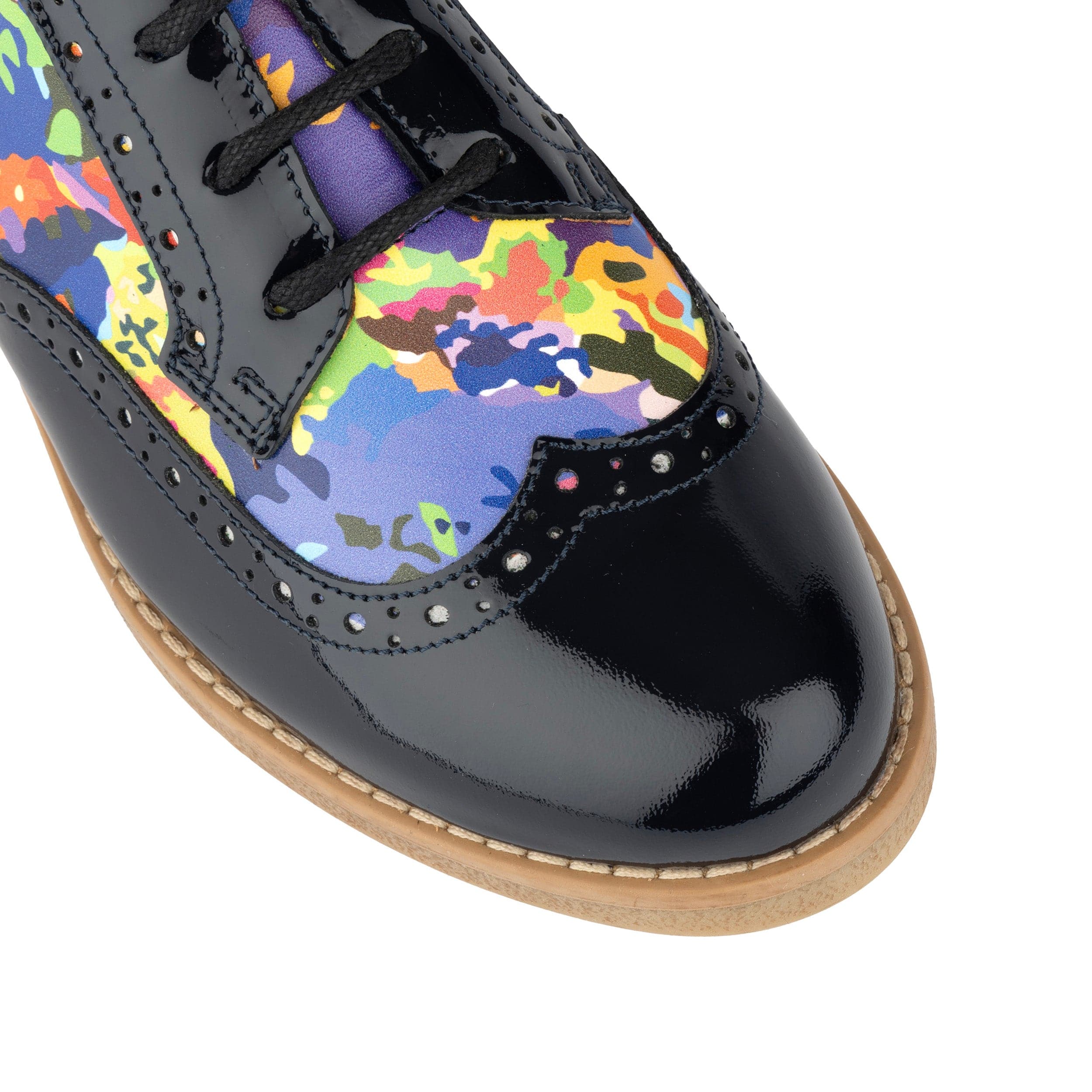 The Artist - Summer Colours - Women's leather lace-up shoe with brogue detailing