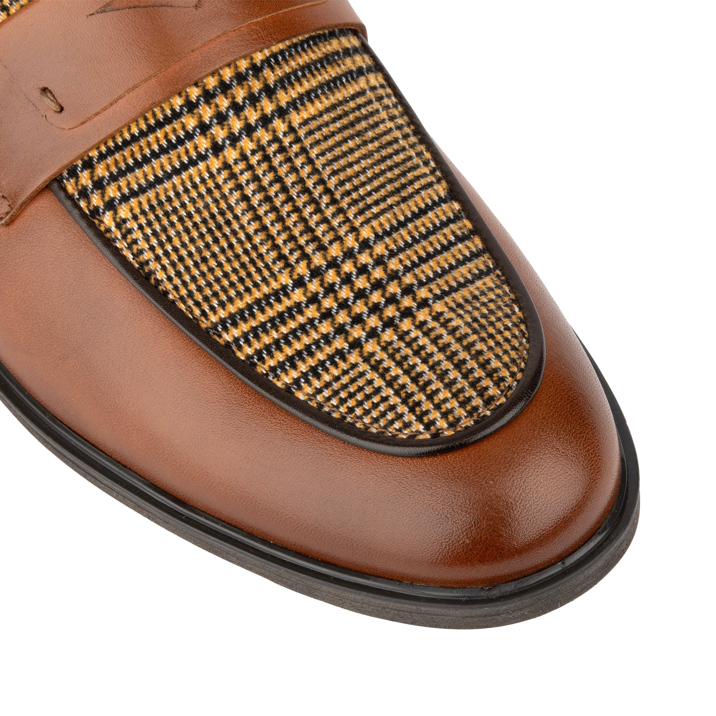 Gosselin - Brown & Brown Check - Men's Leather Loafer