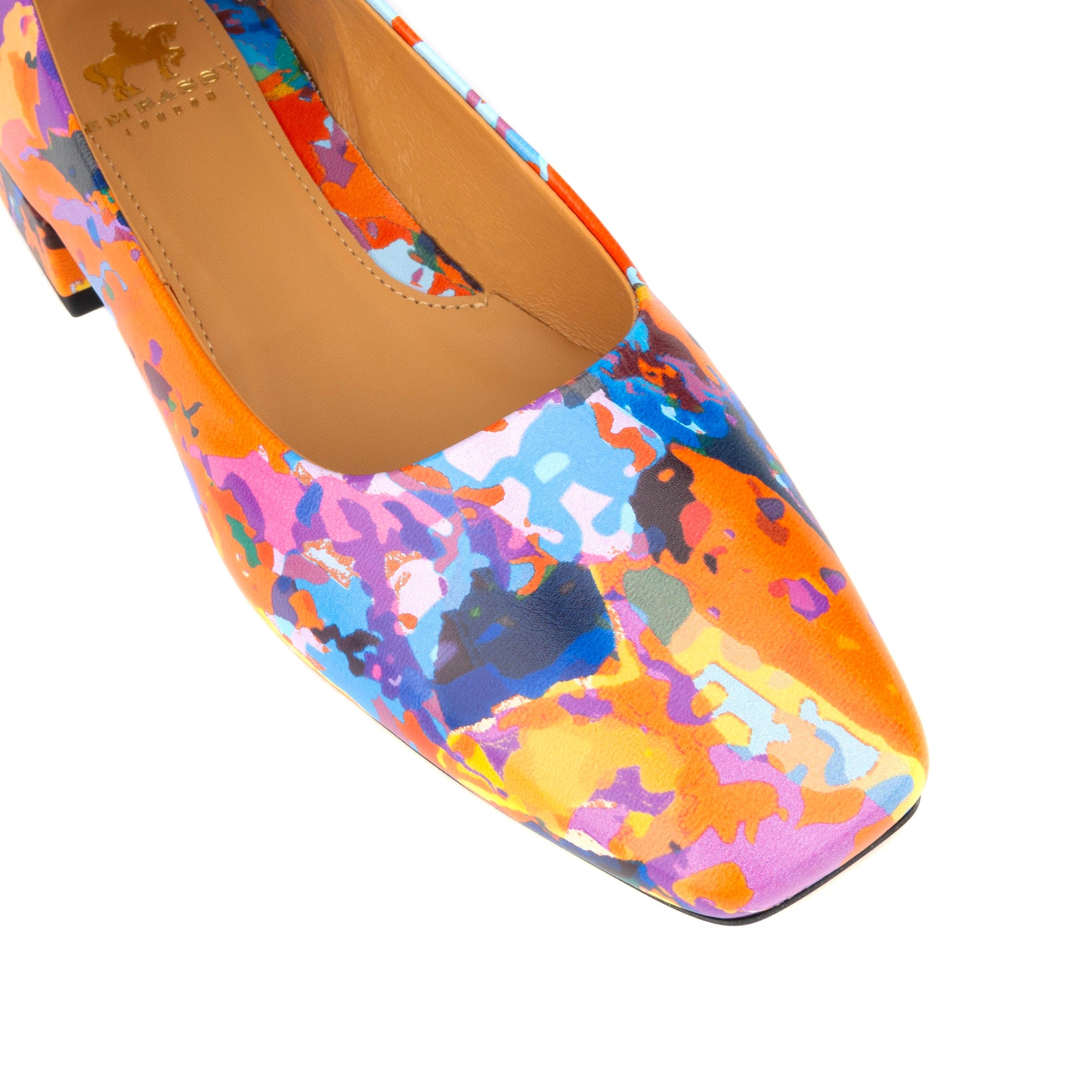 Ballerina - Summer Colours - Women's low heel leather ballet flat
