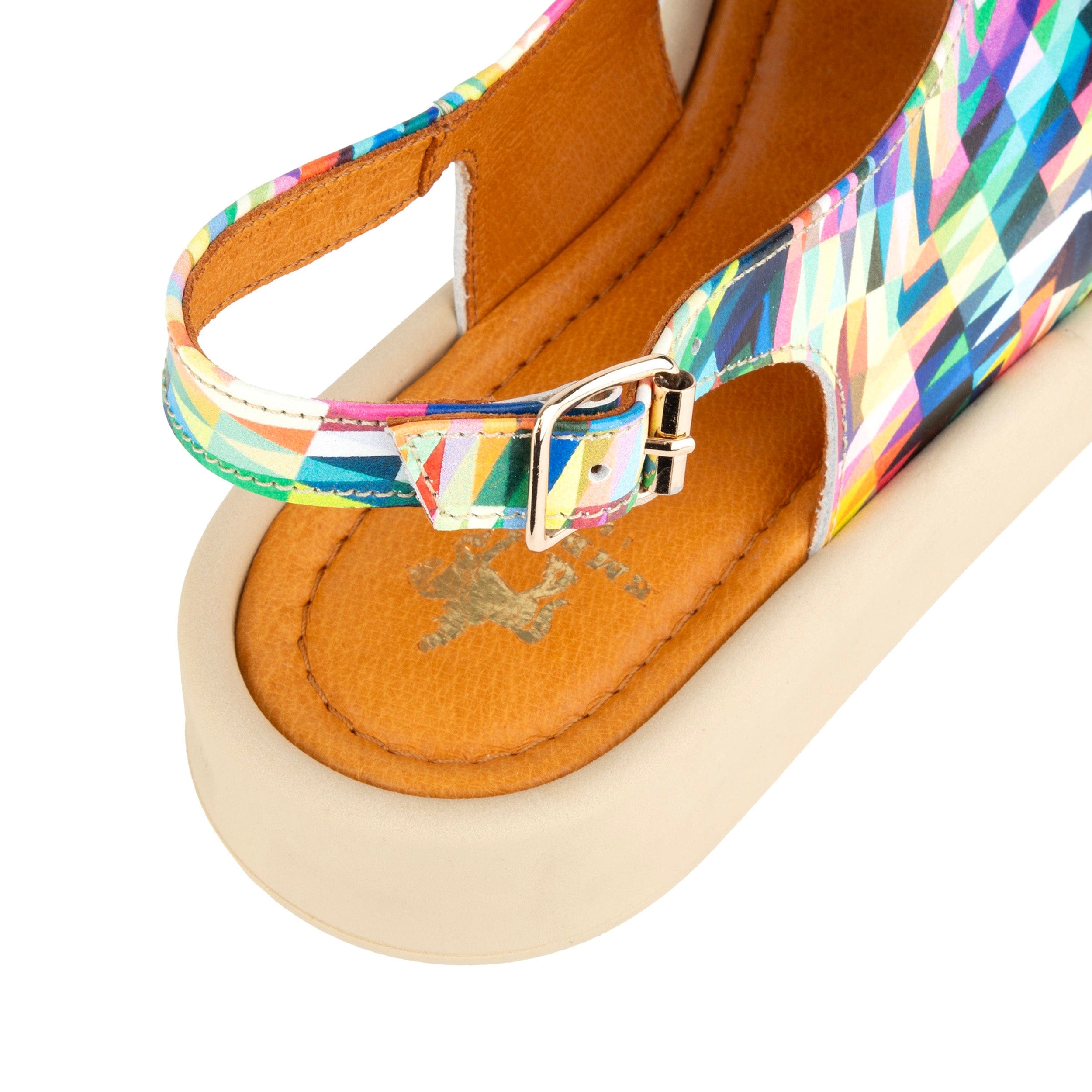 Skye - Fiesta - Women's leather platform sandal with buckle strap
