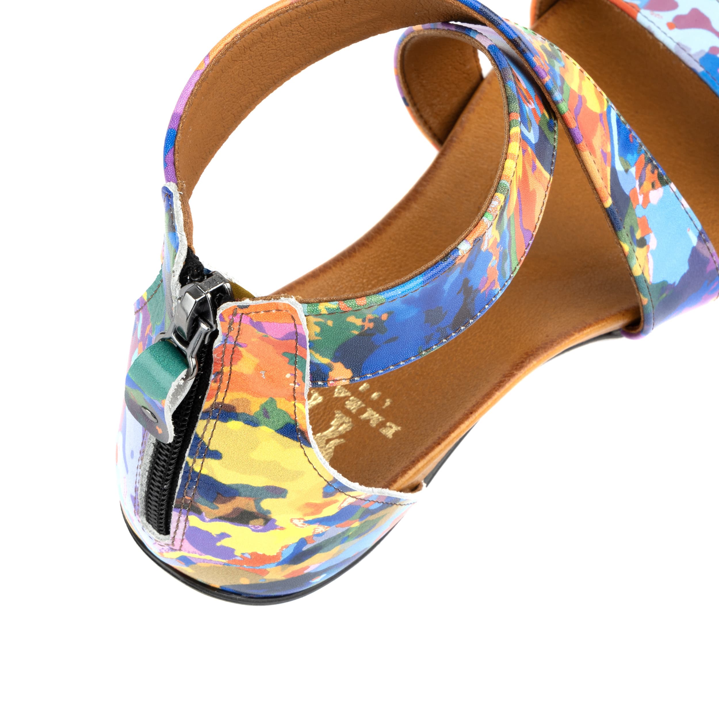 Isabella - Summer Colours - Women's cross strap sandal with covered heel
