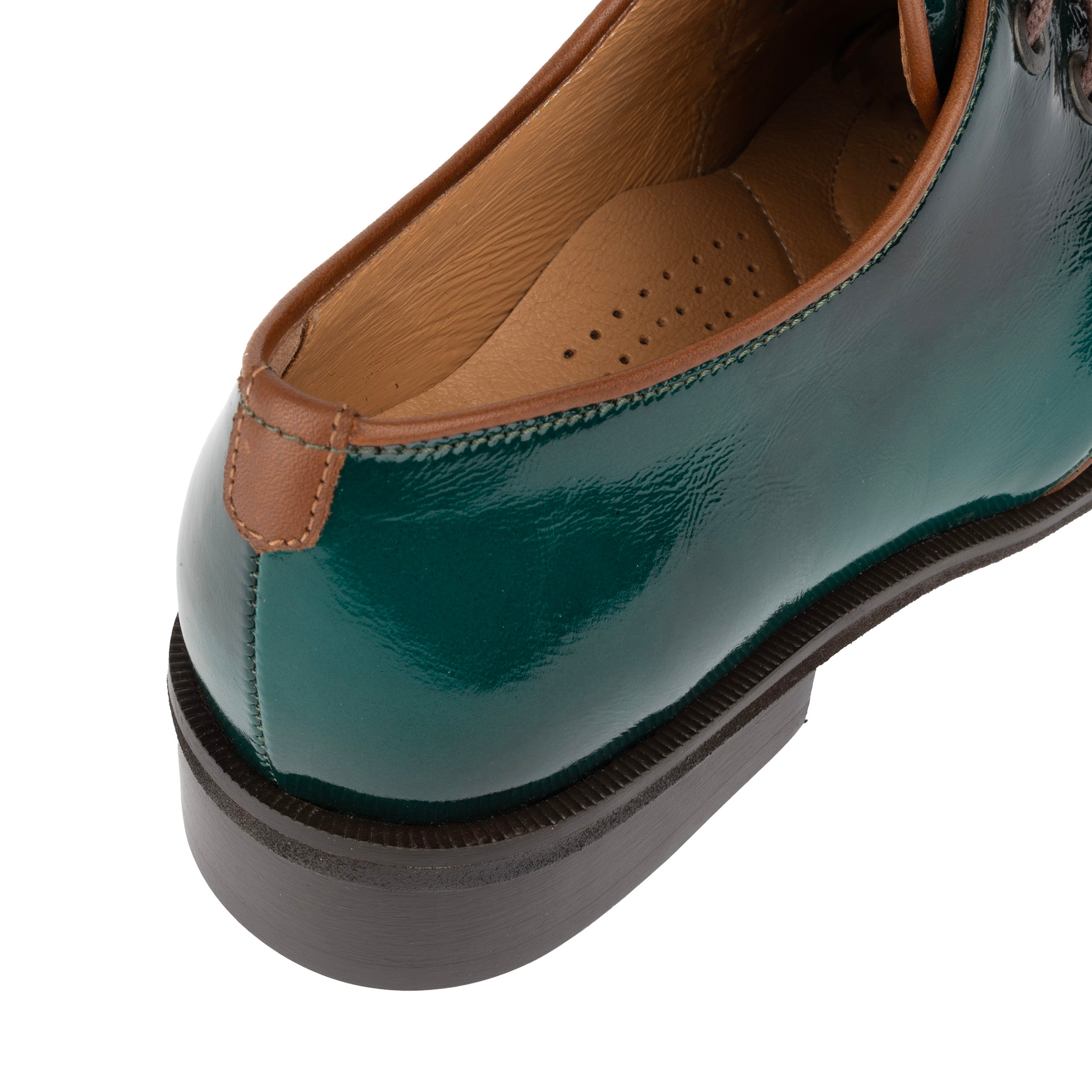 Kiss - Green - Women's patent leather lace up shoe