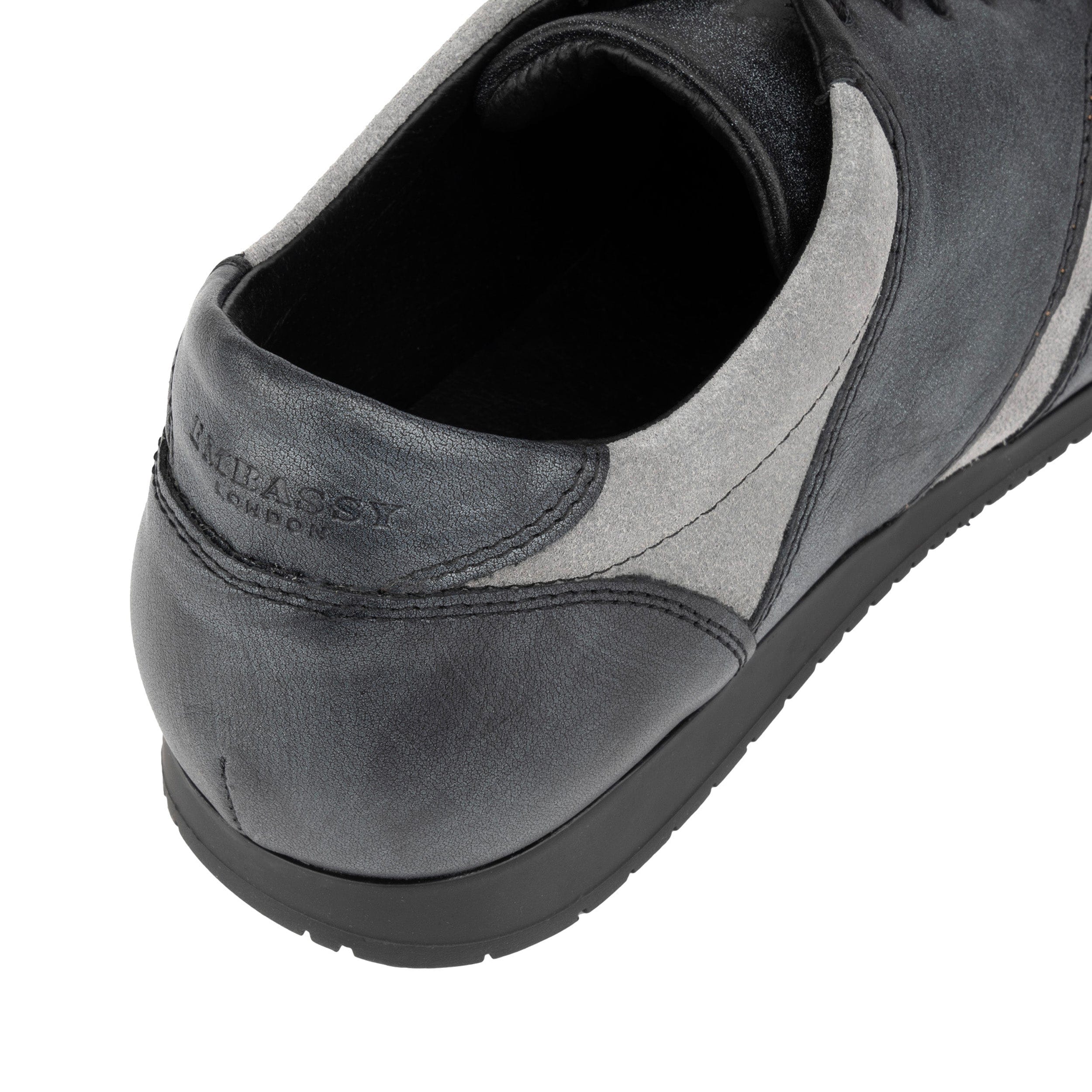 San Francisco - Grey & Grey - Men's lace-up leather & suede trainer