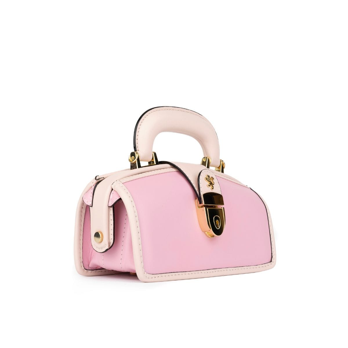 Gazelle Mini - Pink & Pink - Women’s mini patent leather top handle & crossbody bag