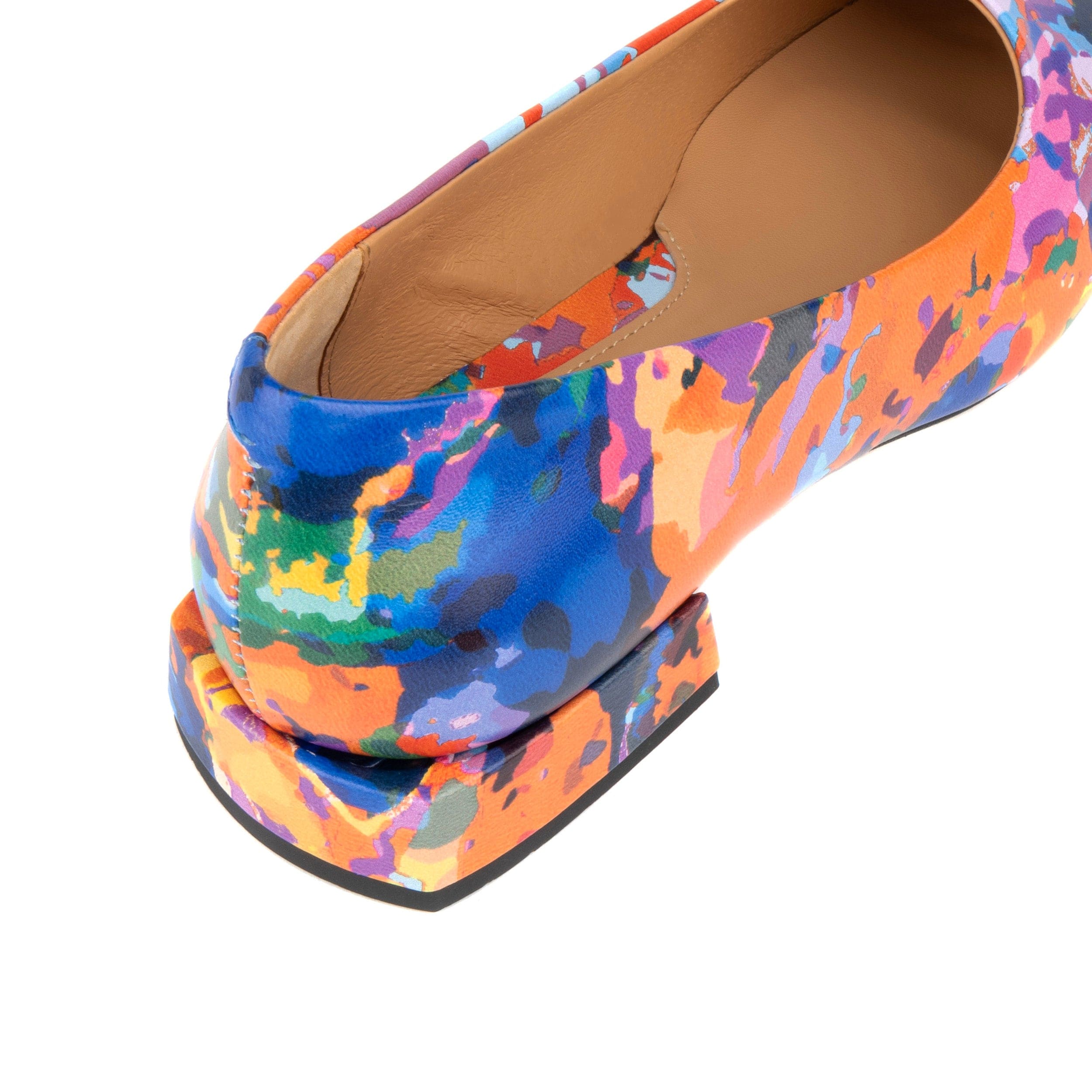 Ballerina - Summer Colours - Women's low heel leather ballet flat