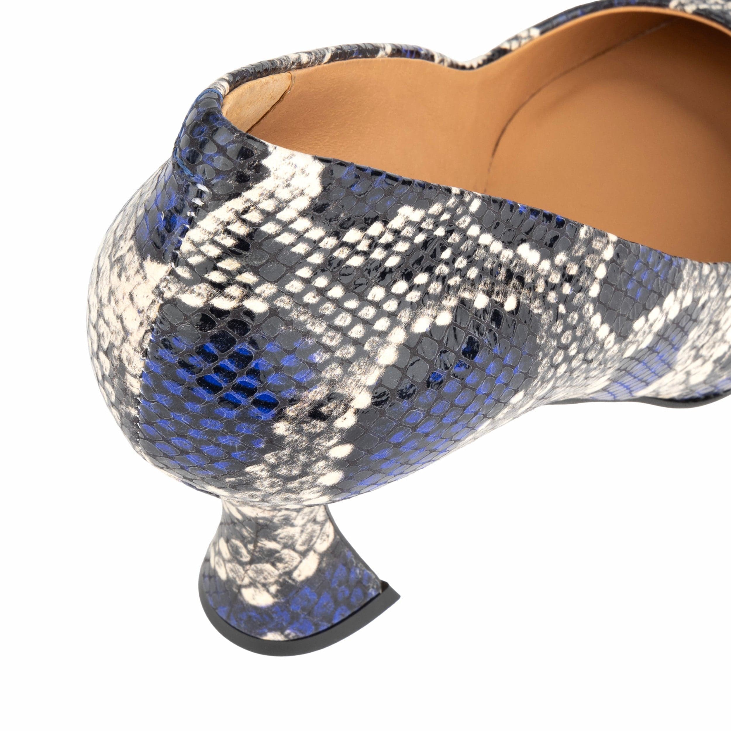 Sophia Hollywood - Blue Snake - Women’s Blue Snakeskin Leather Pointed Pump