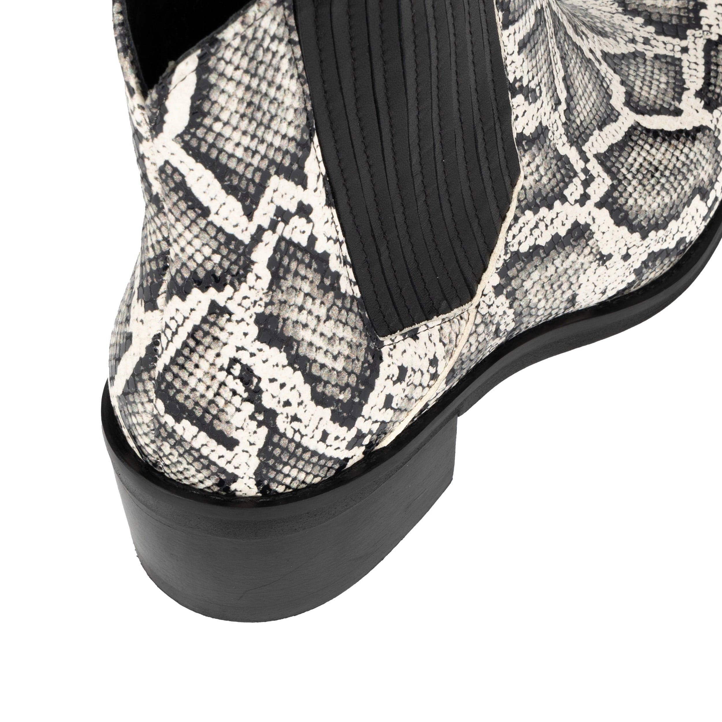 Texas - White Snake - Women's Leather Snake Print Western Boot