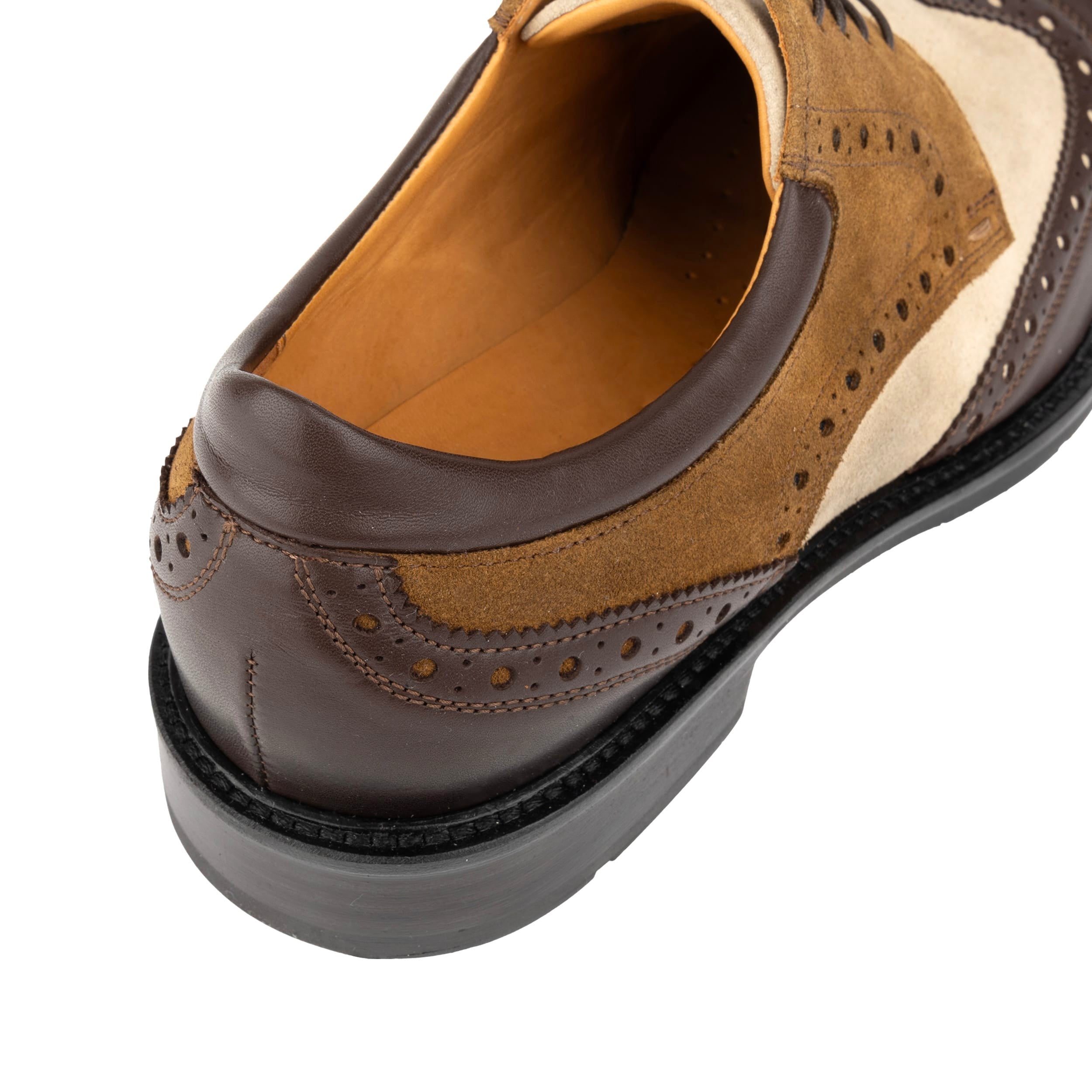 Toledo - Brown, Cream & Tan - Men's Leather & Suede Oxford Shoe