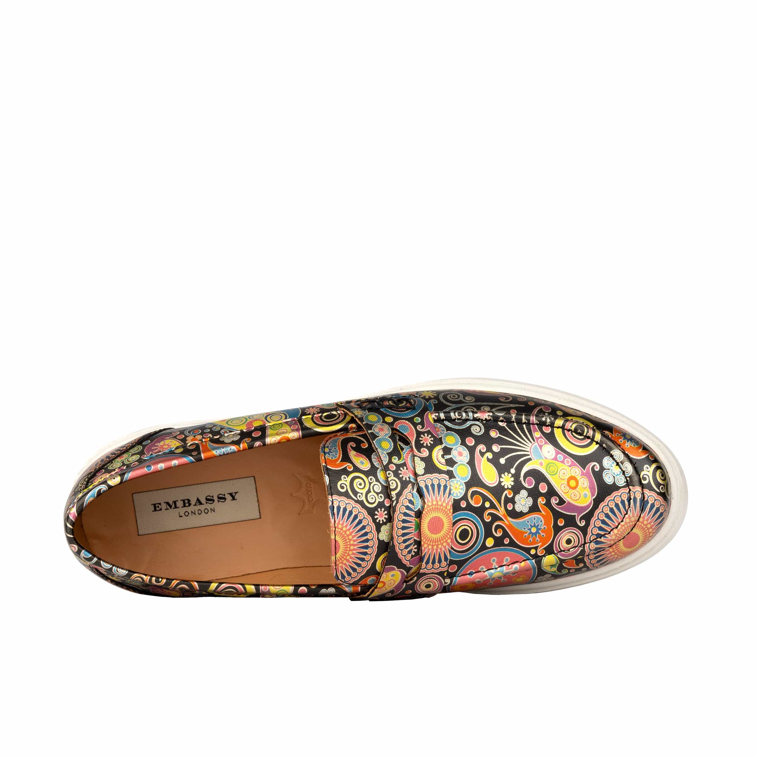 Walter - Navy & Pink - Men's white sole Summer Loafer in eye catching soft leather