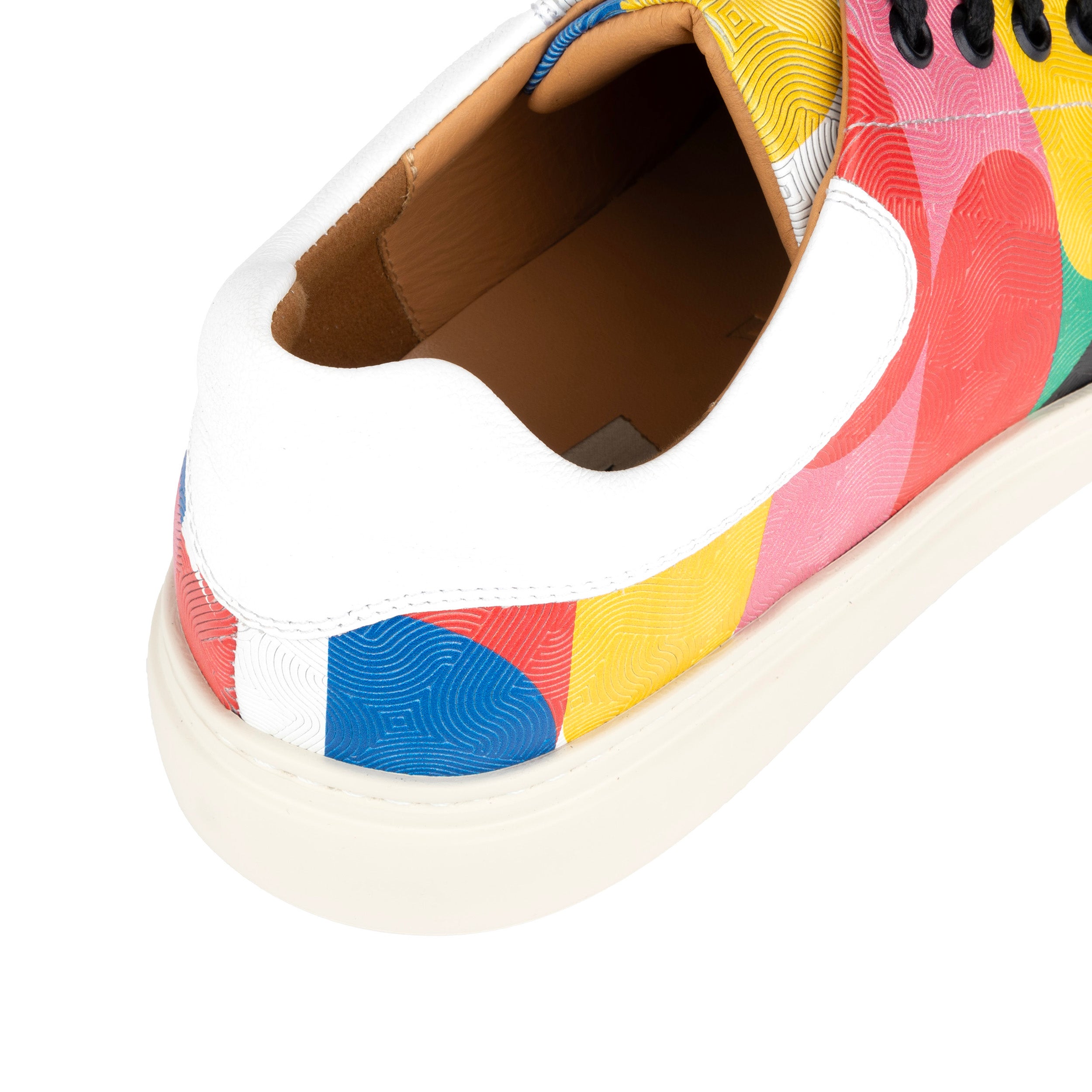 Sun City - Groovy - Men's white sole trainer in eye catching soft leather