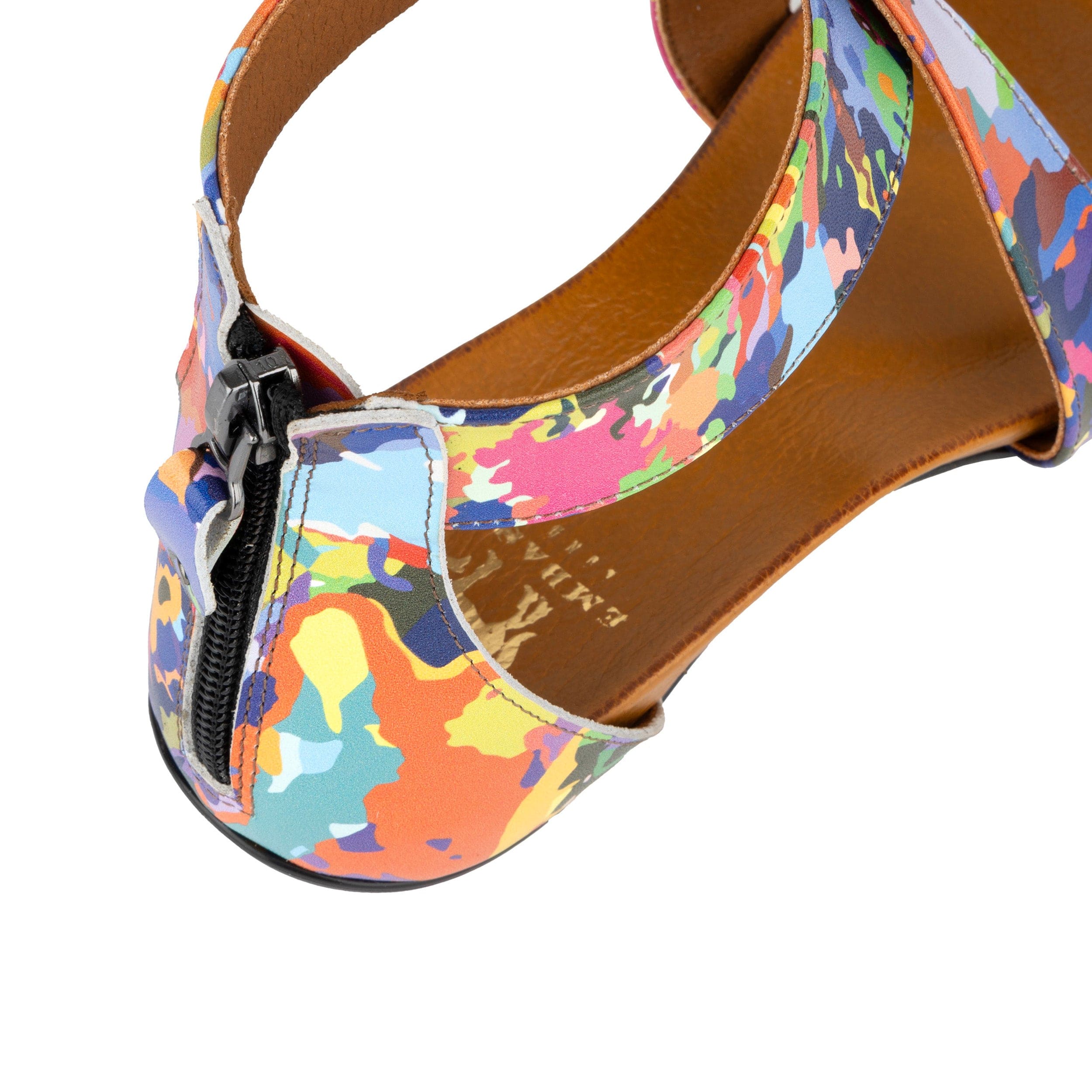 Isabella - Summer Colours - Women's cross strap sandal with covered heel