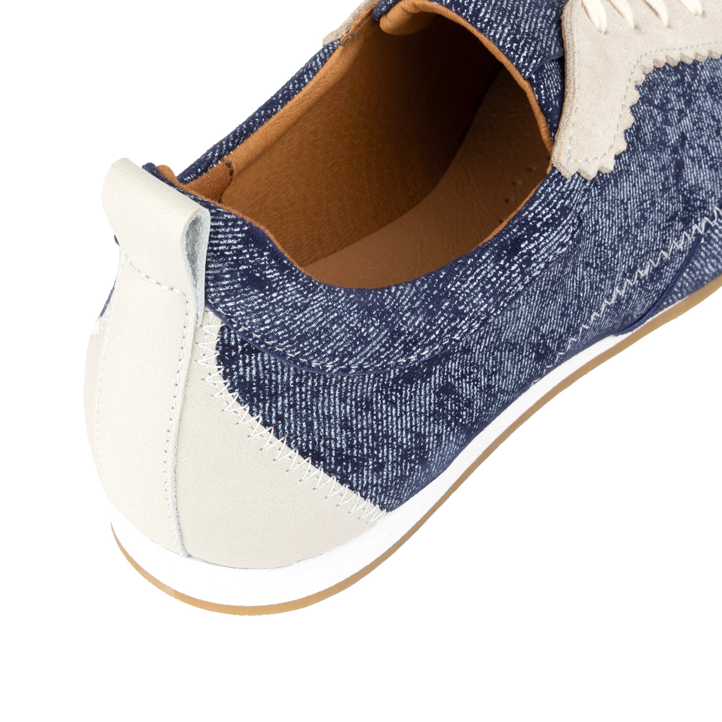 Shoreditch - Denim - Women's Suede & Denim Slim Trainer