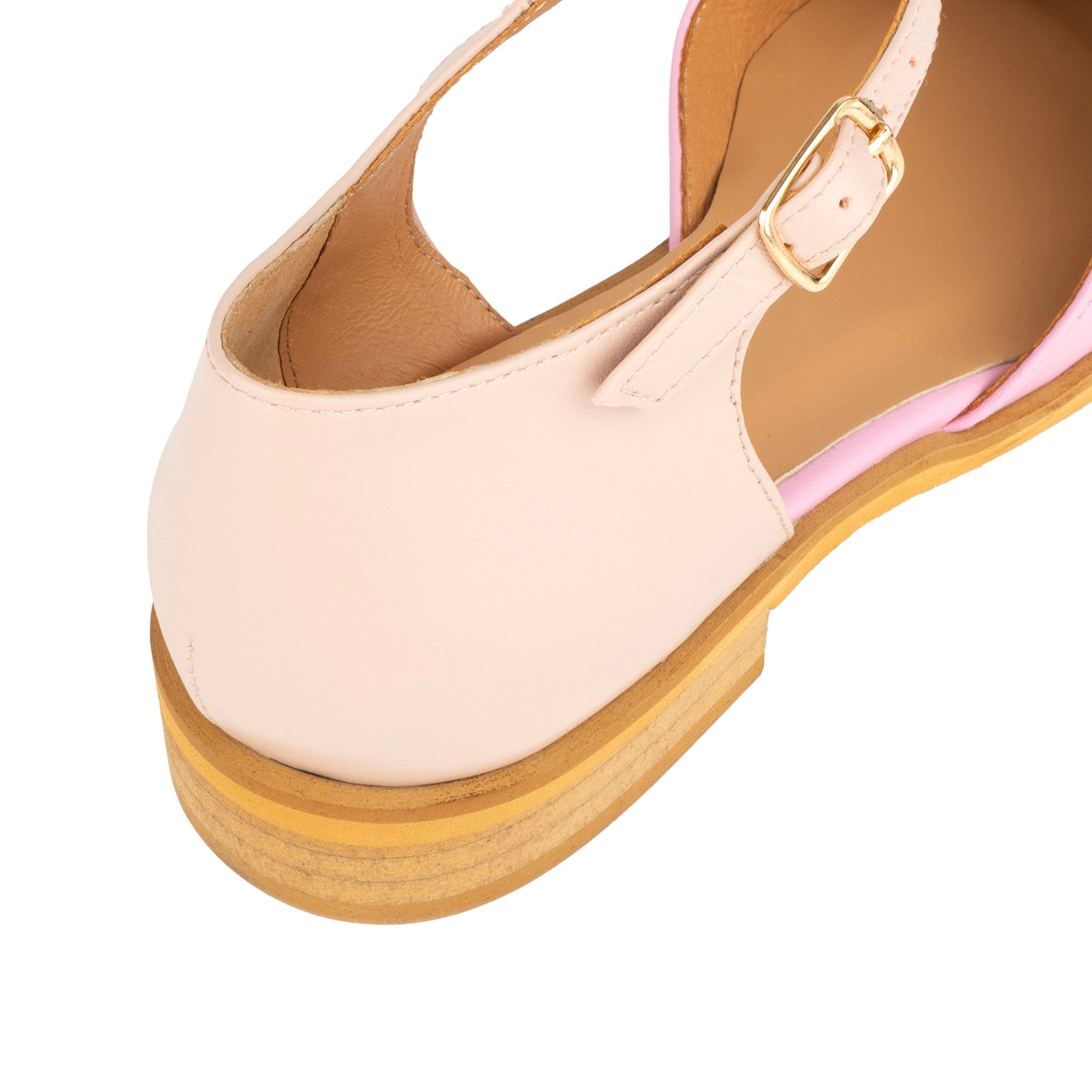 Gigot - Pink & Pastel - Women's round toe and closed heel sandal in pastel leather