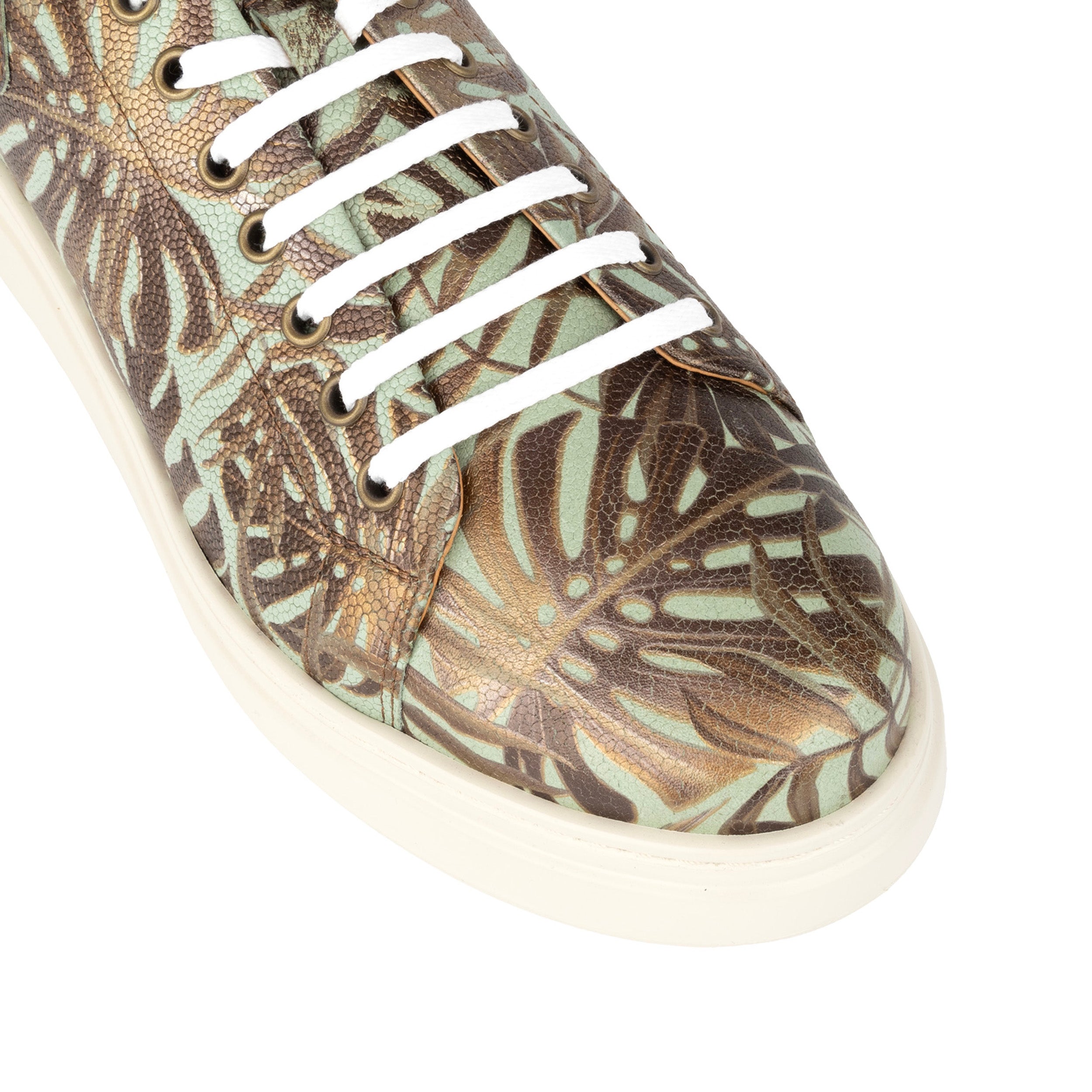 Sun City - Mint & Jungle - Men's Leather Trainer