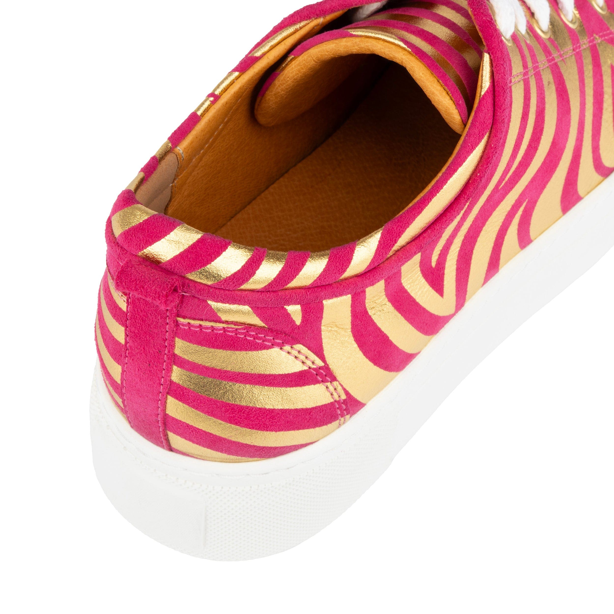Camila - Pink & Gold - Women’s Chunky Leather Platform Trainer