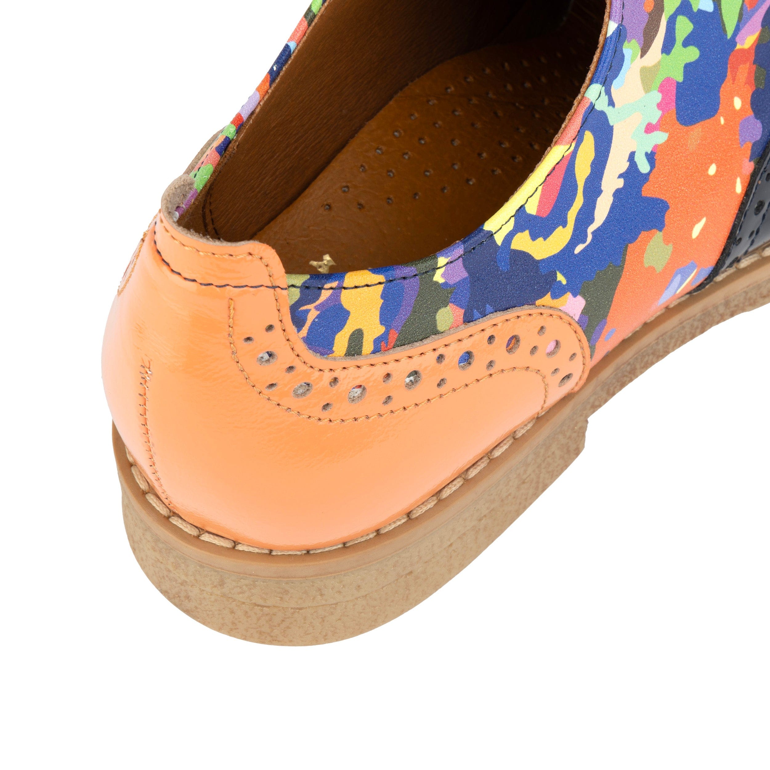 The Artist - Summer Colours - Women's leather lace-up shoe with brogue detailing