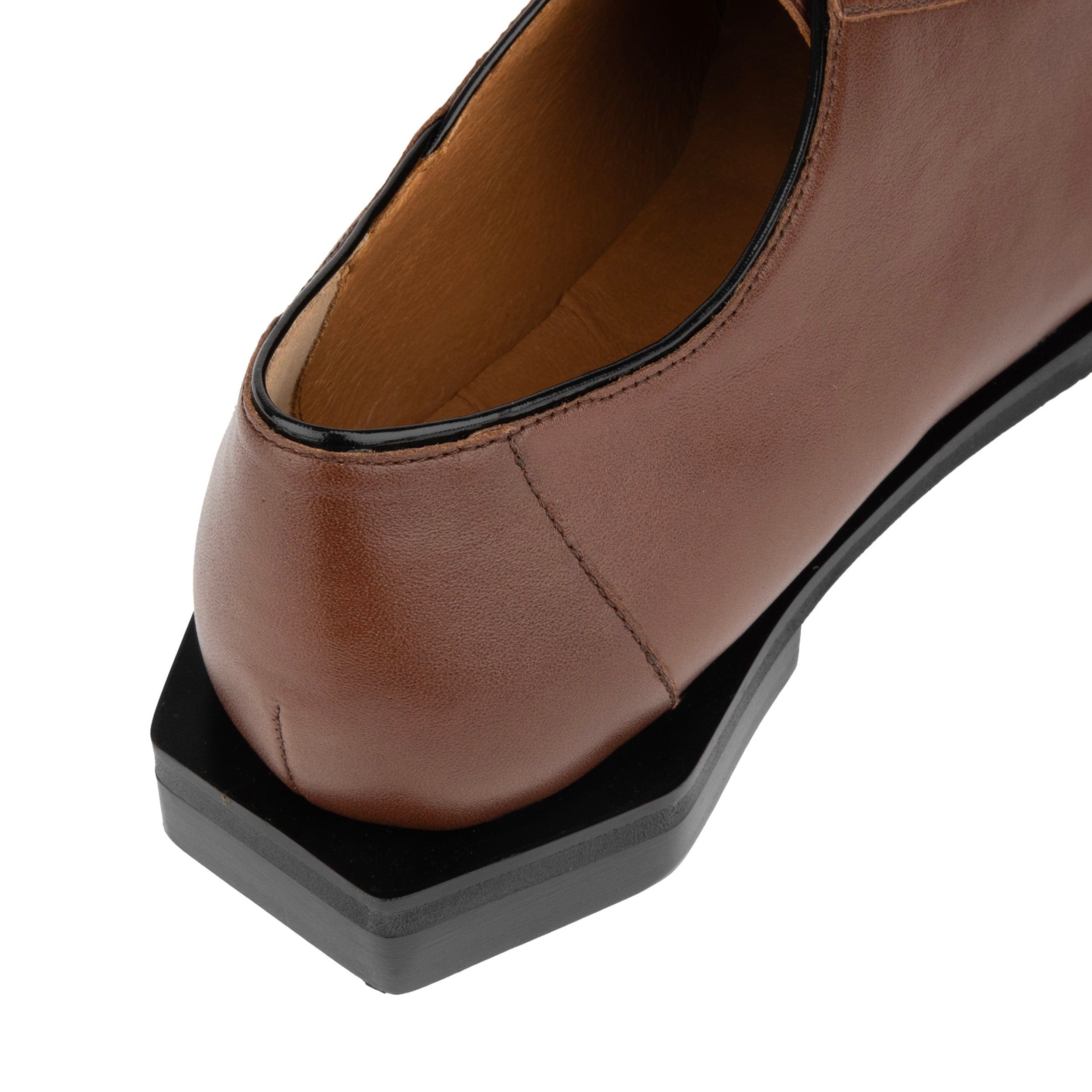 Sloan - Brown & Snake - Women's Leather Oxford with Snakeskin toe