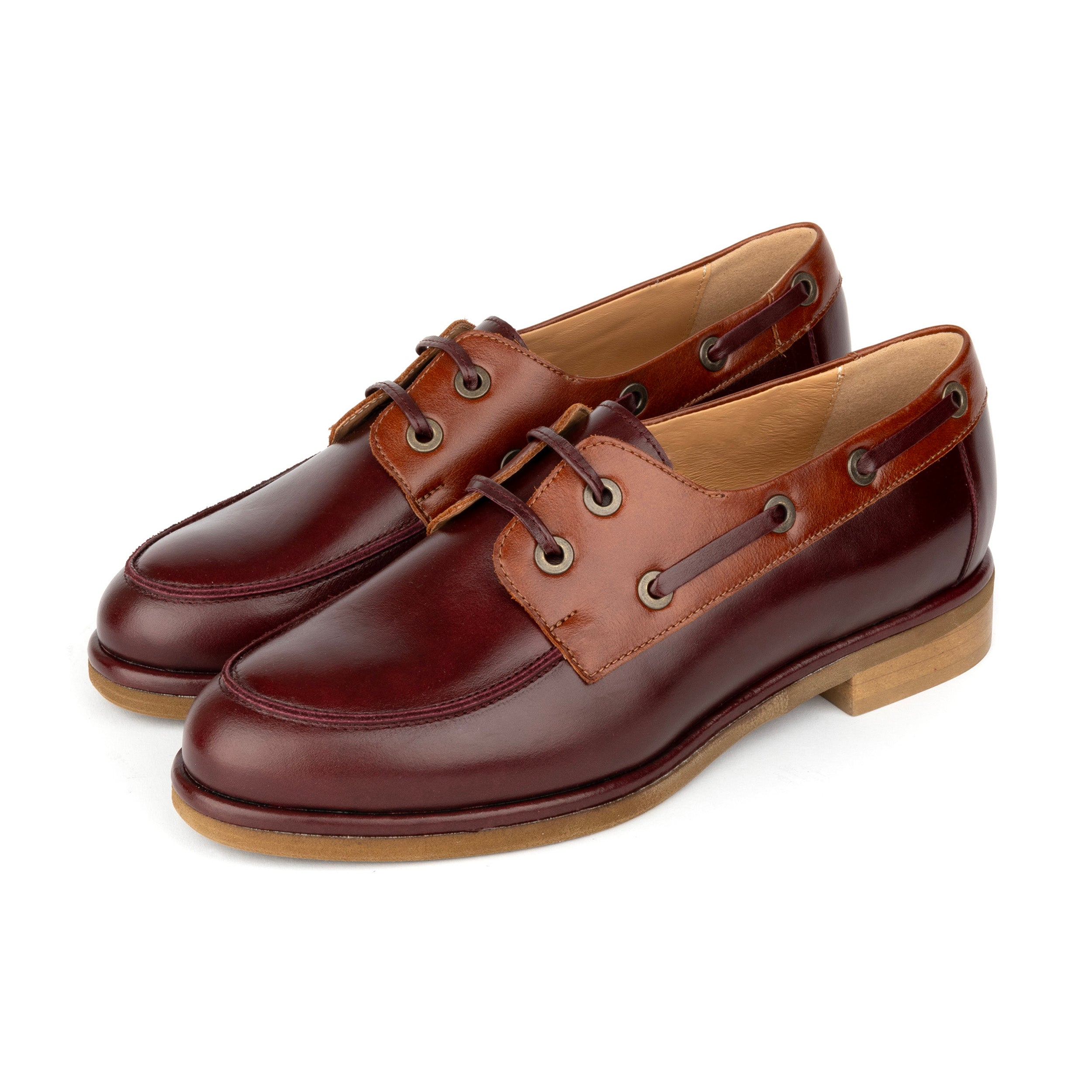 Boatie - Brown Mix - Women's leather boat shoe