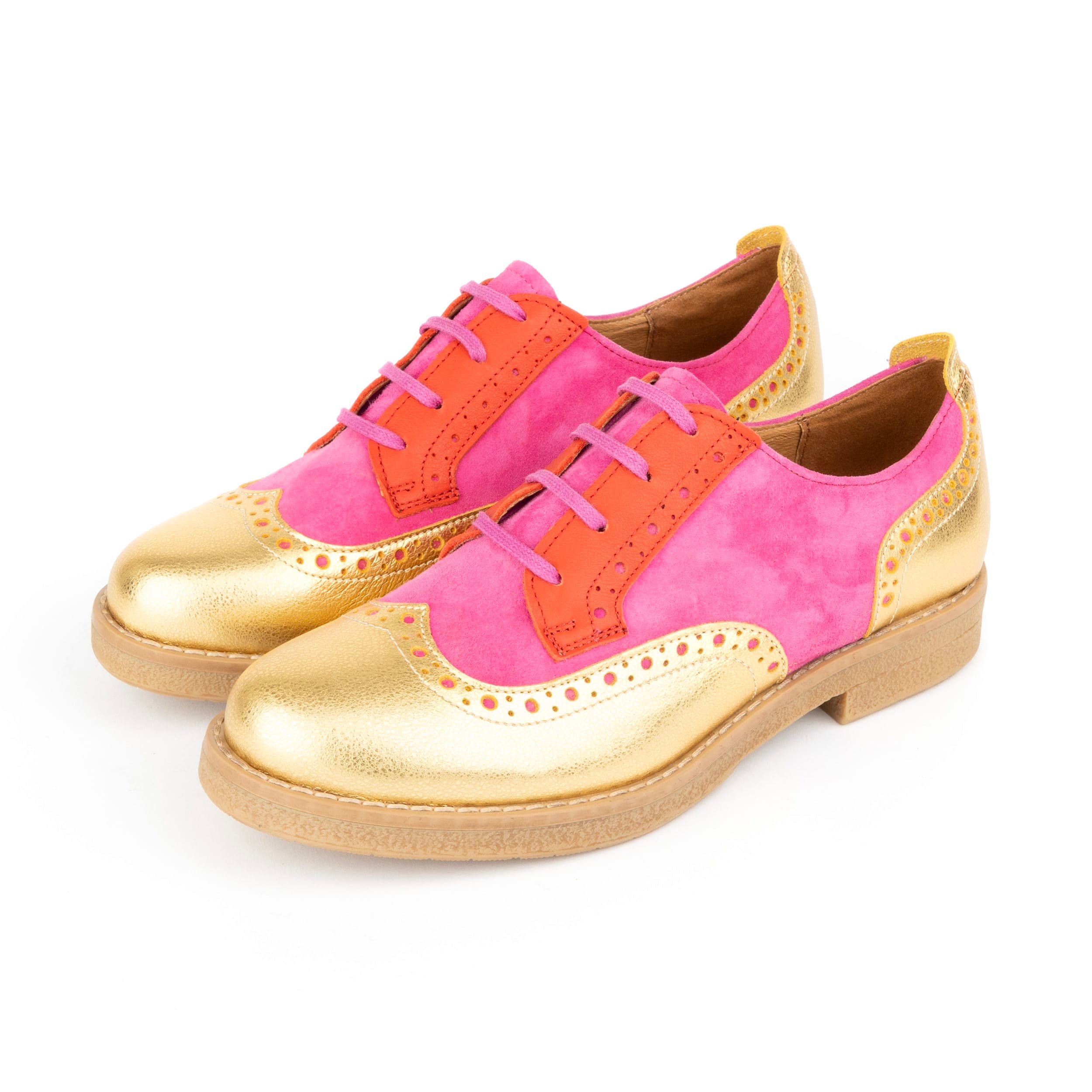 The Artist - Ultra Glam - Women's leather lace-up shoe with brogue detailing