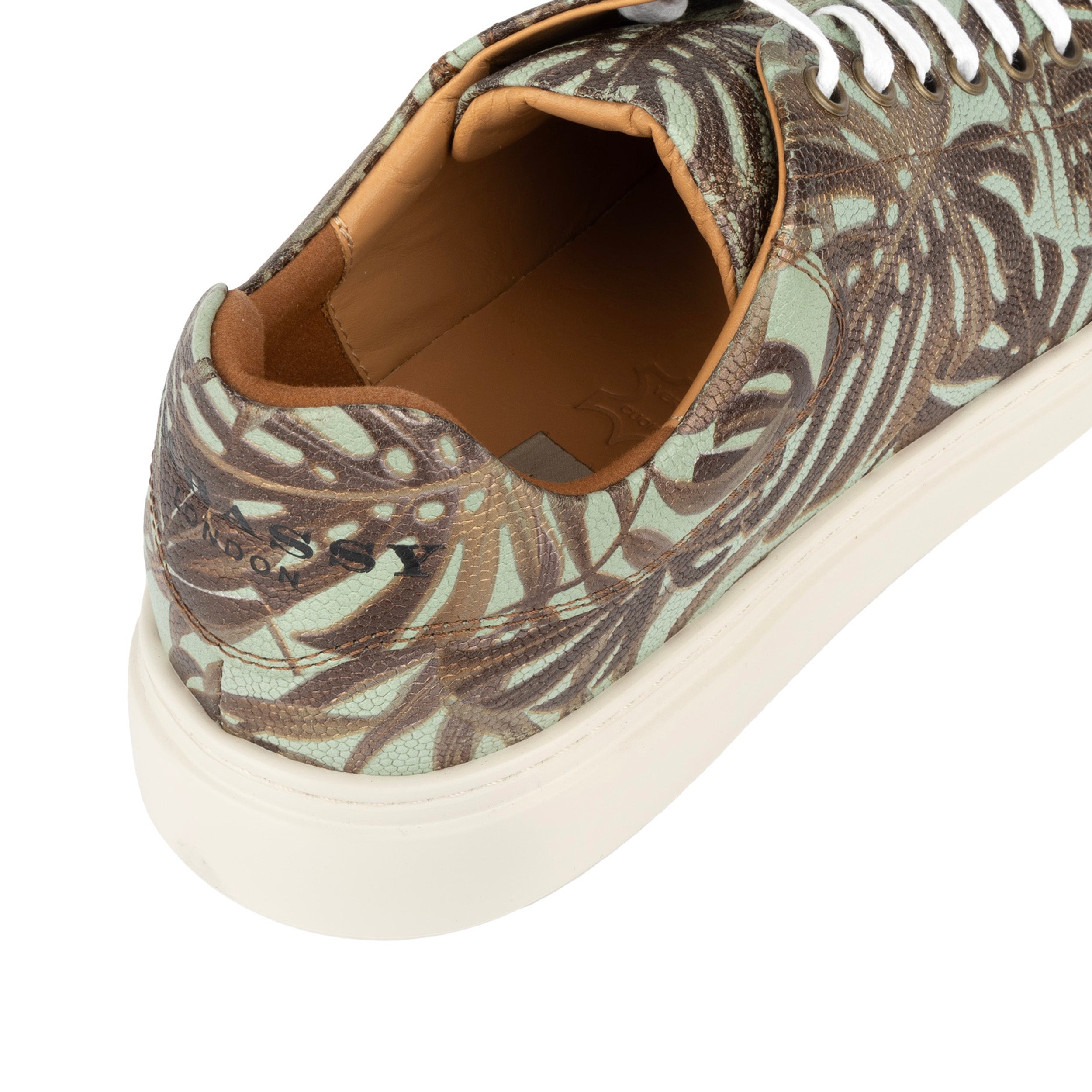 Sun City - Mint & Jungle - Men's Leather Trainer