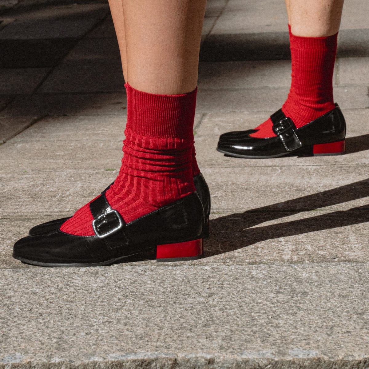 Bliss - Black - Women's block heel square toe patent leather Mary-Jane