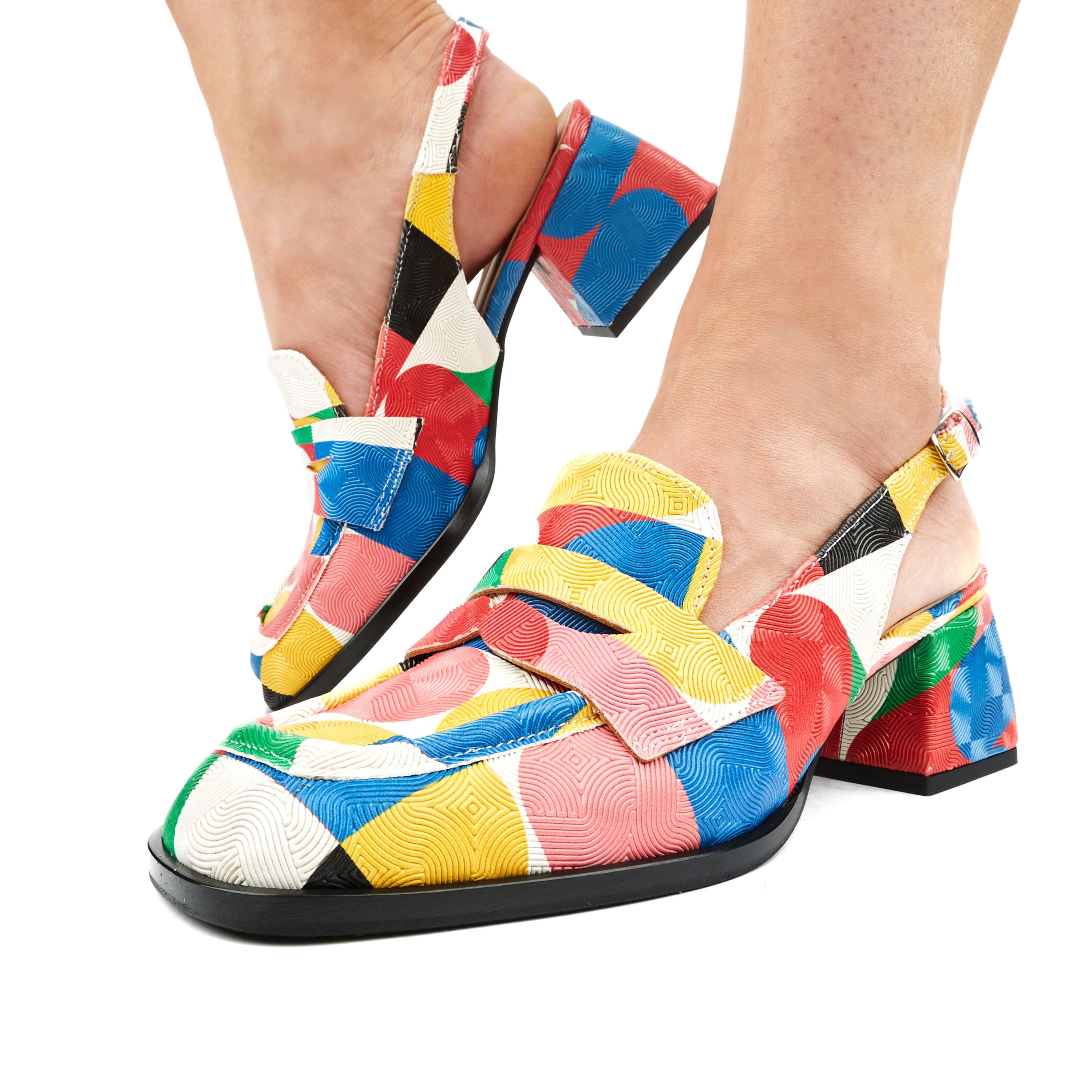 Diana - Groovy - Women's block heel slingback leather pump